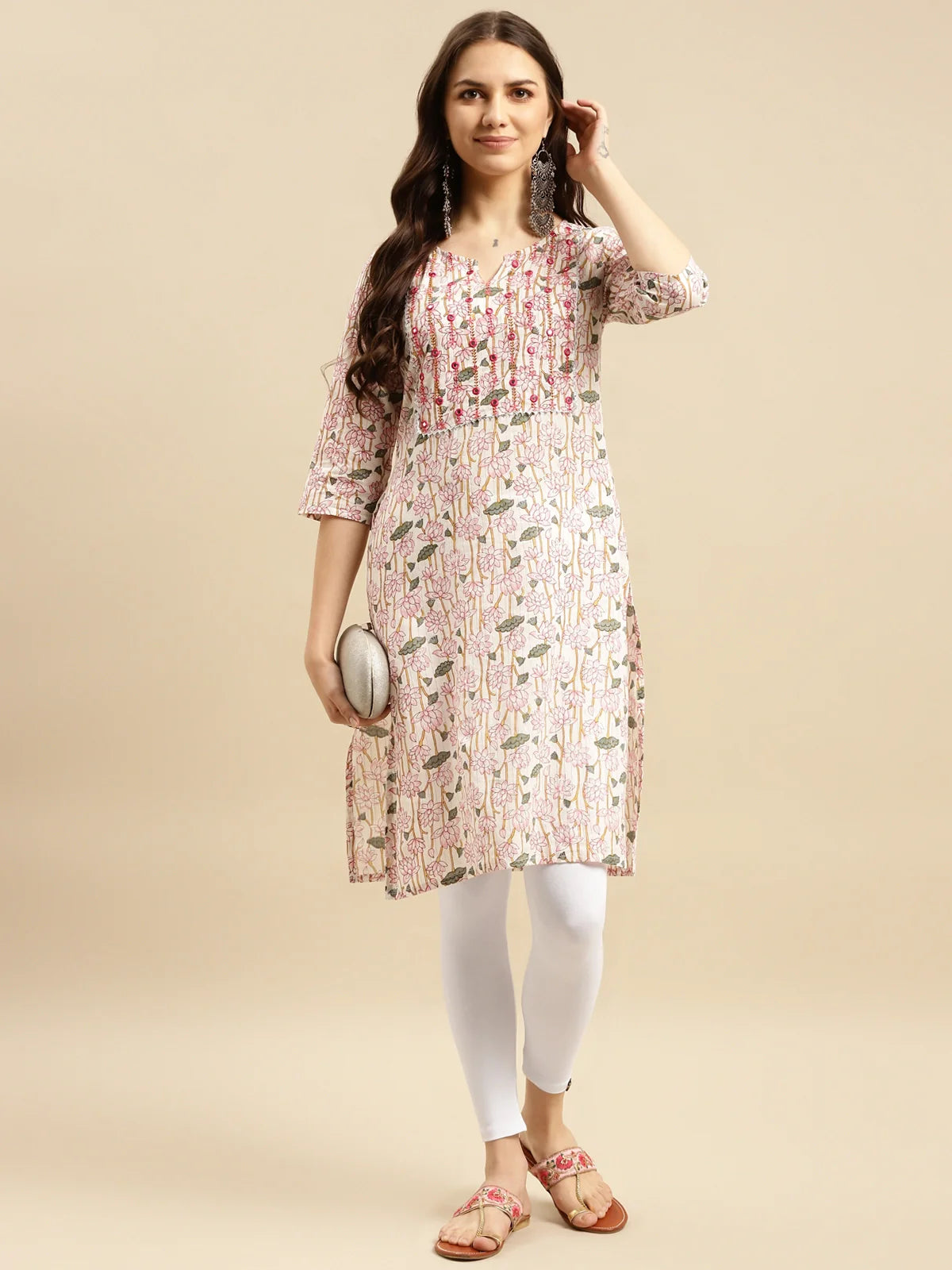 Buy कॉटन सॉलिड एंकल लेंथ लेगिंग (2 का पैक)-लाल सफेद