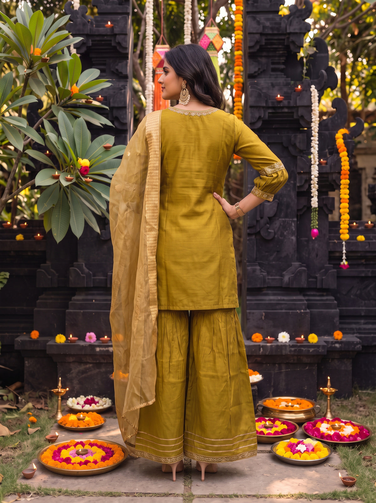 Viscose Embroidered Straight Calf Length Kurta With Pant and Dupatta