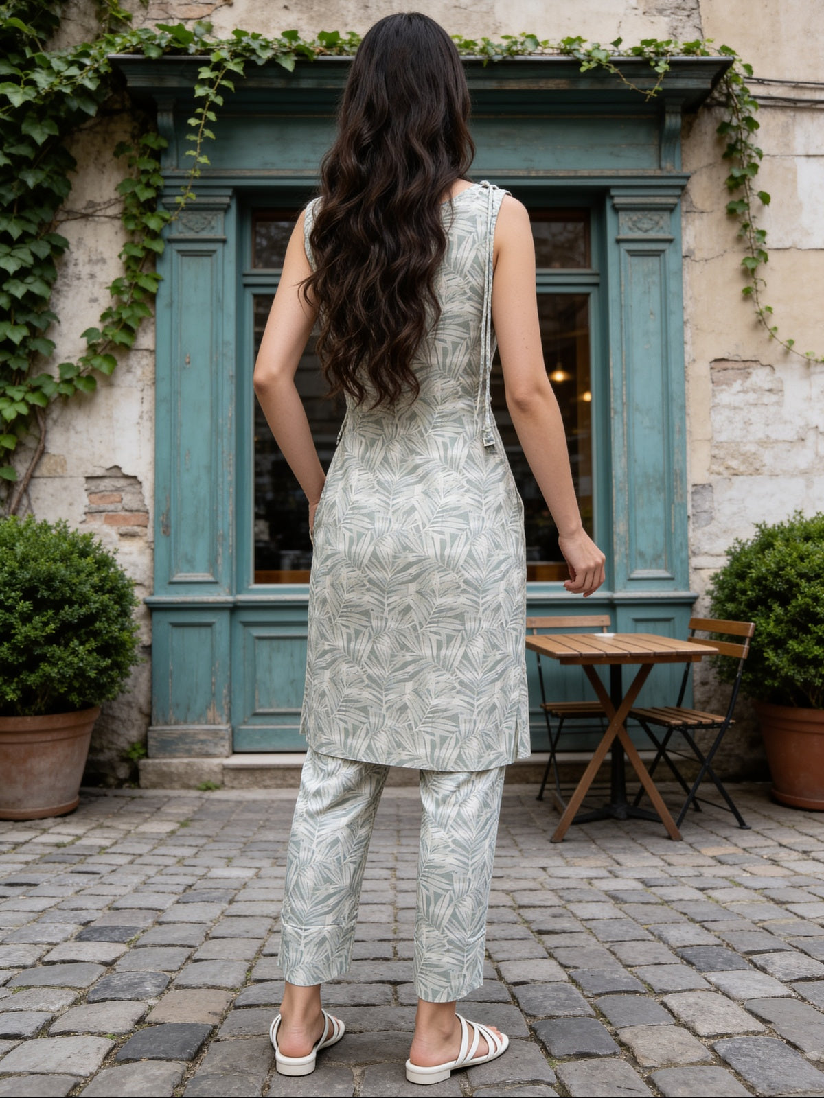 Rayon Printed Straight Calf Length Kurta With Pant