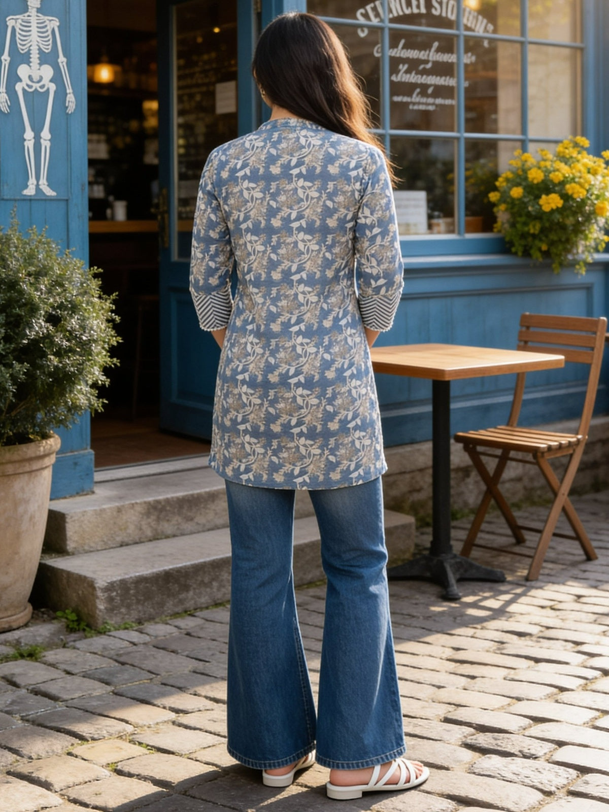 Cotton Printed A-Line Short Length Short Kurta