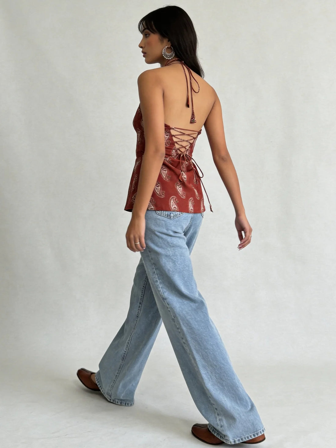Buy Cotton Printed Straight Top-Maroon