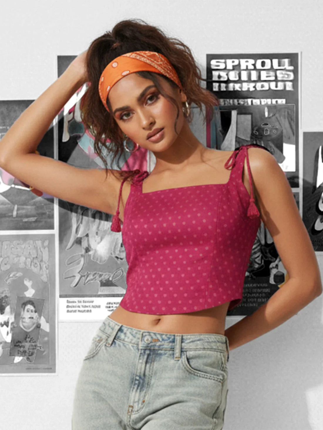 Buy Jacquard Woven Corset Top-Fuschia