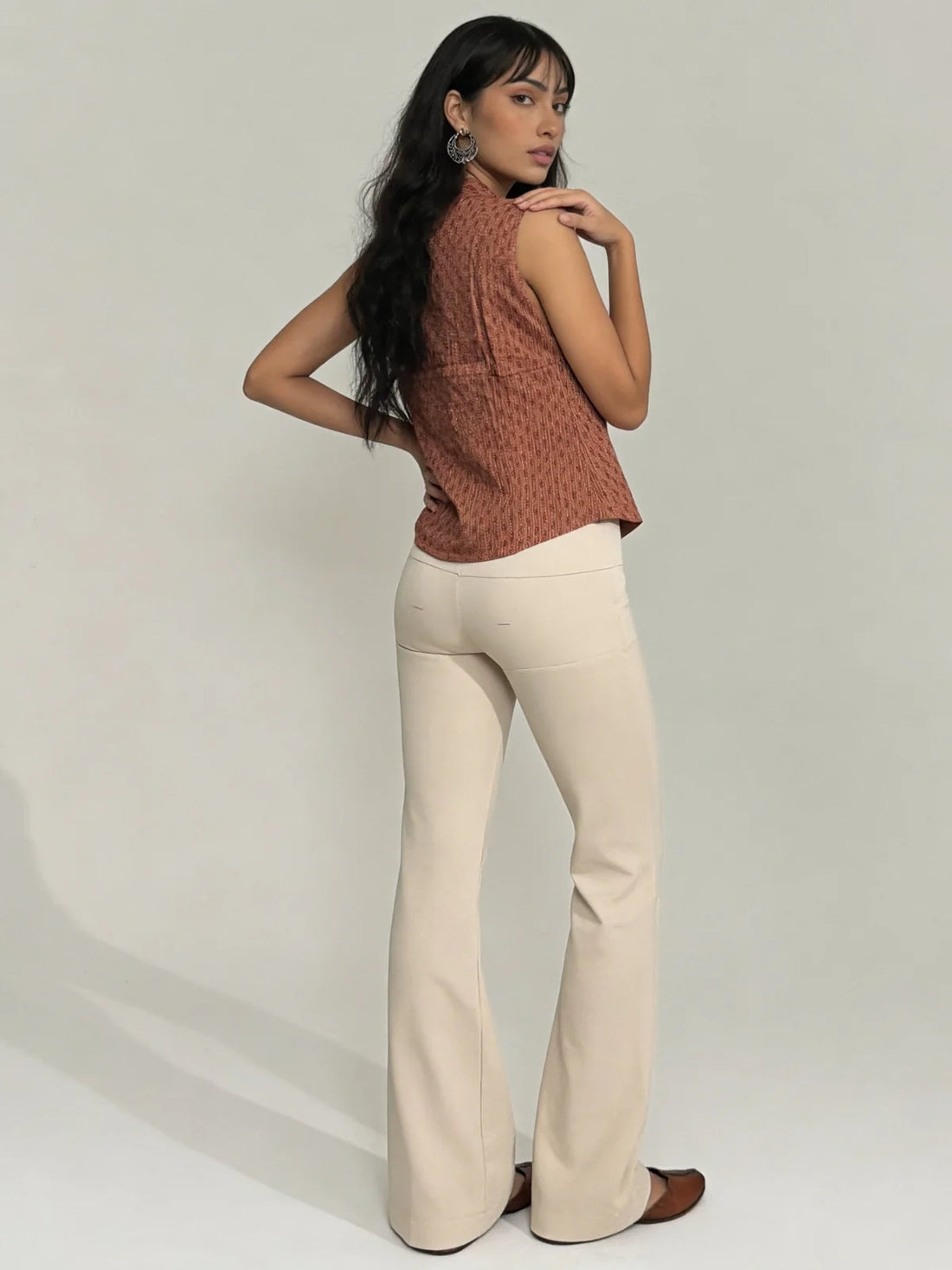 Buy Cotton Printed Pleated Top-Mauve