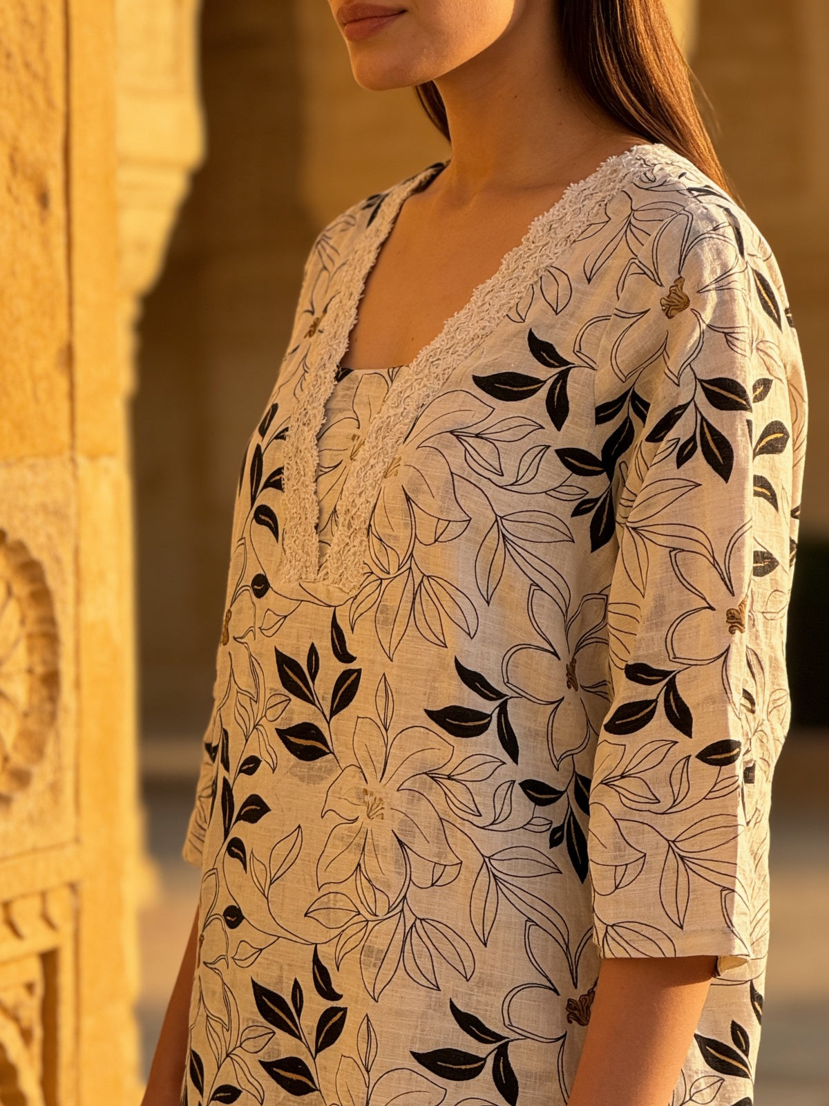 Cotton Printed Straight Co-Ord Set