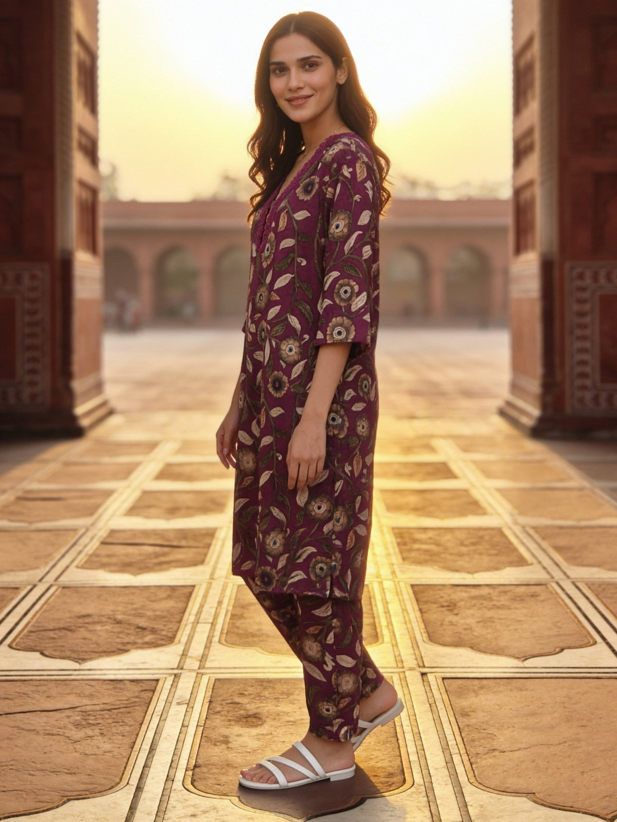 Cotton Printed Straight Co-Ord Set