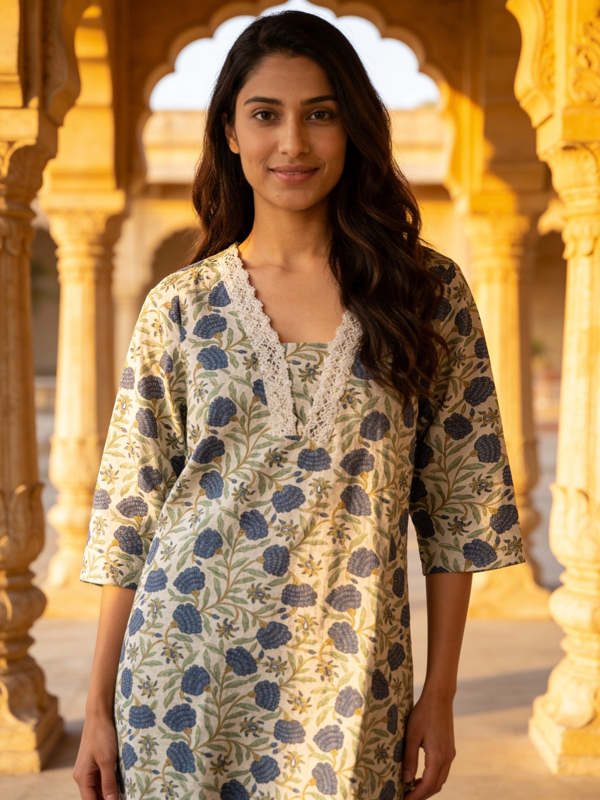 Cotton Printed Straight Co-Ord Set