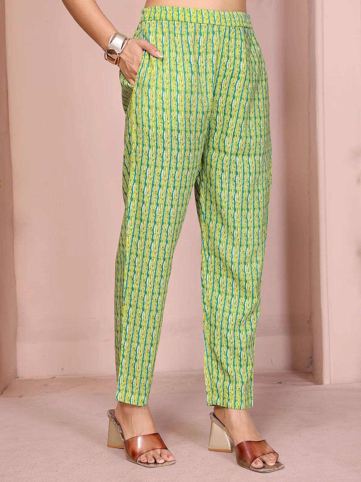 Buy Rayon Embroidered Straight Calf Length Kurta with Pant-Green