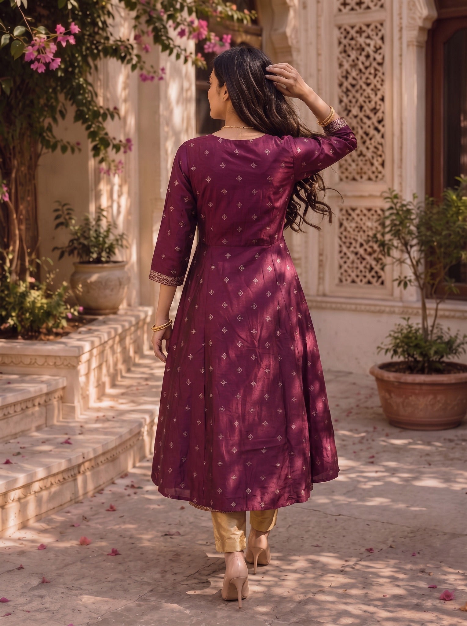 Rayon Embroidered Straight Calf Length Kurta