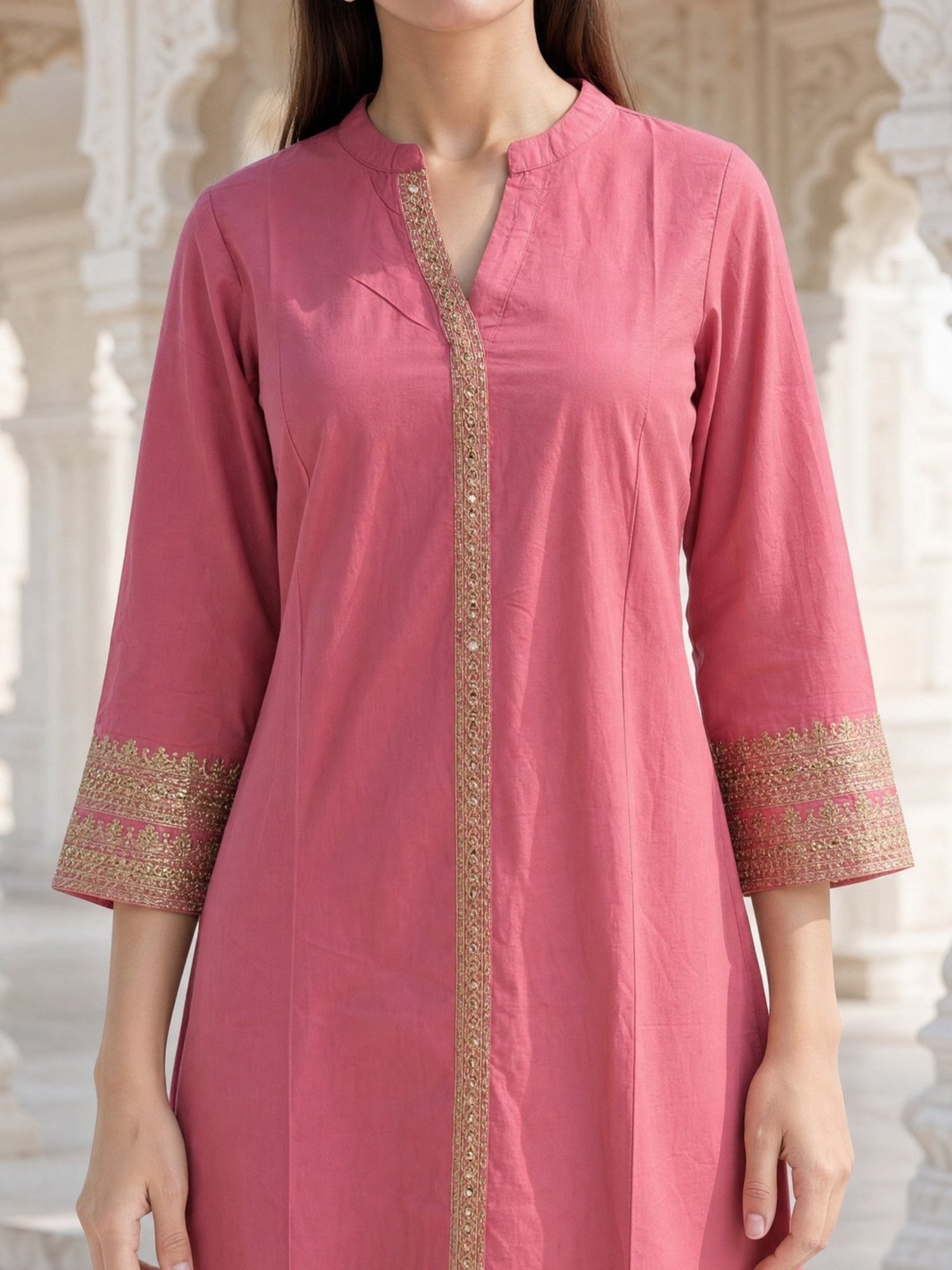 Viscose Embroidered A-Line Calf Length Kurta