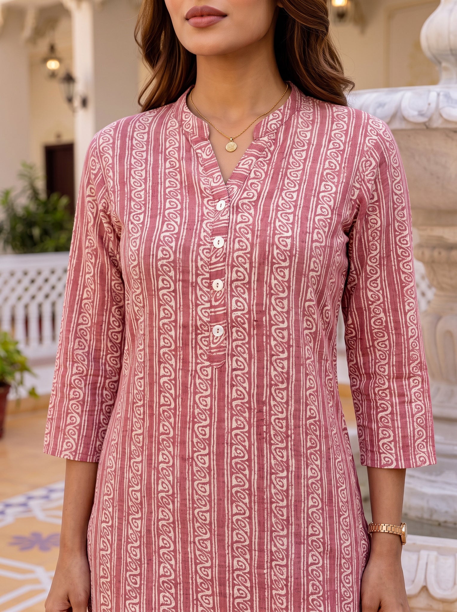 Viscose Printed Straight Knee Length Kurta