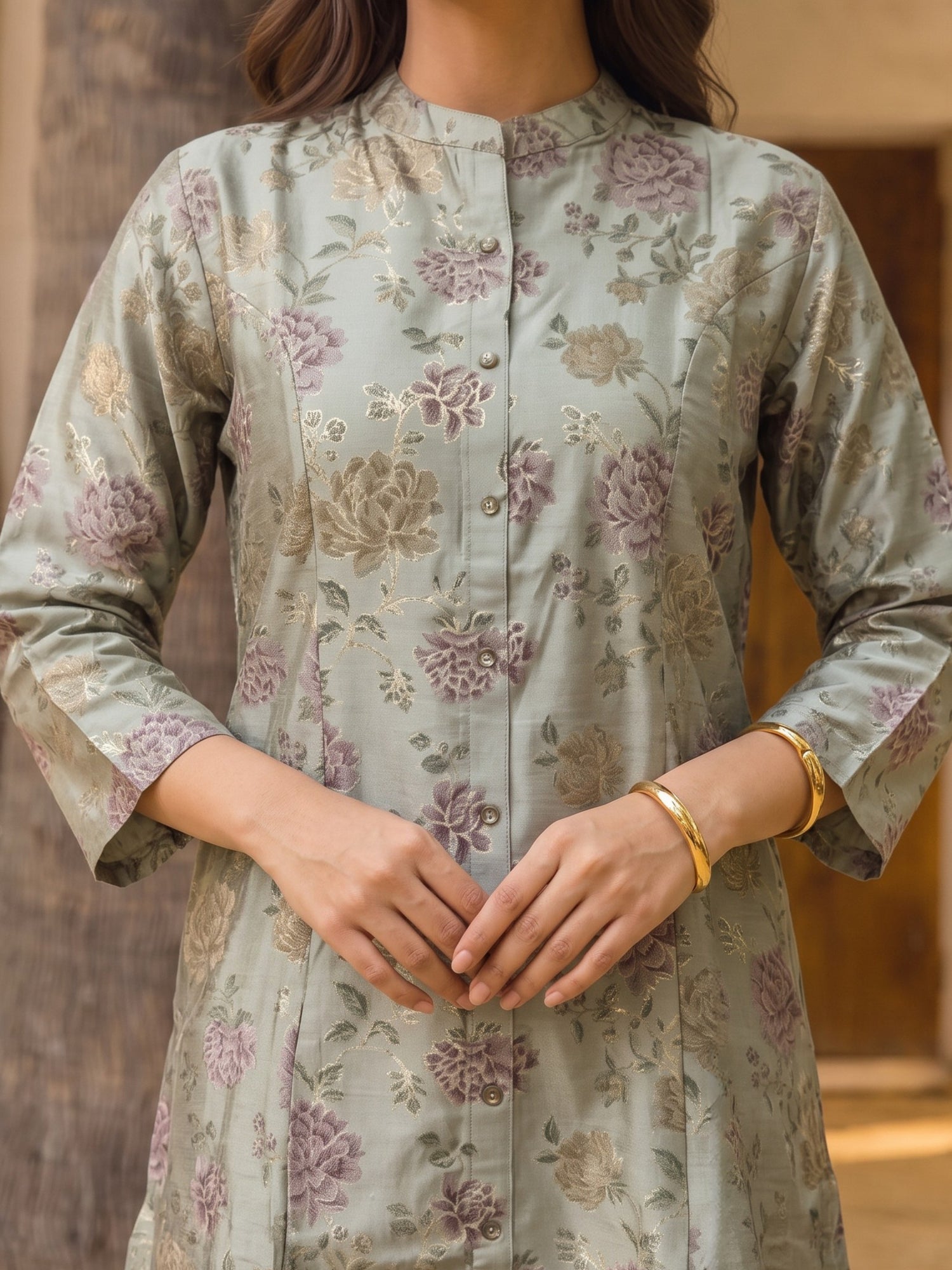 Rayon Printed Straight Calf Length Kurta