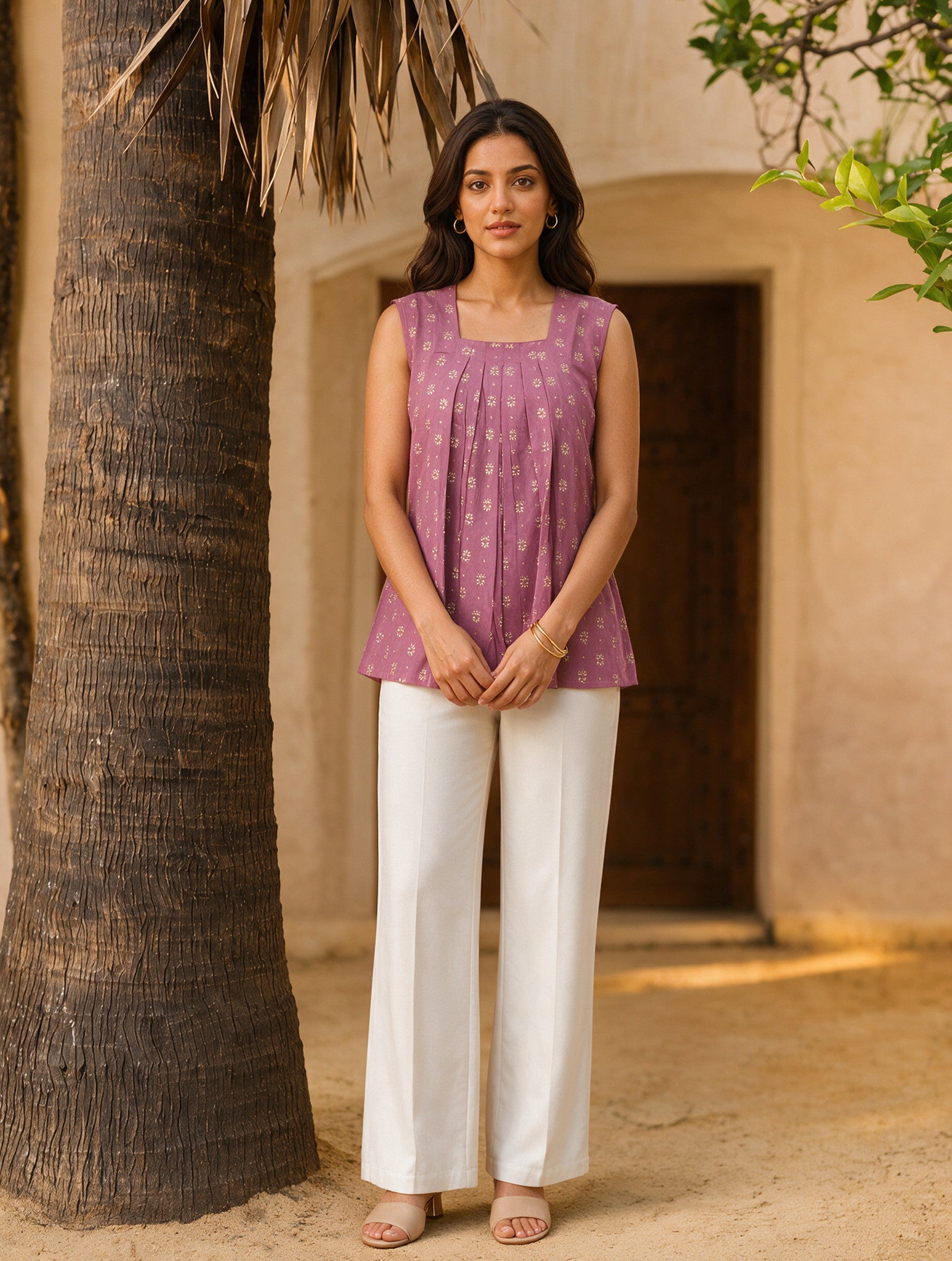 Rayon Printed A-Line Short Length Short Kurta