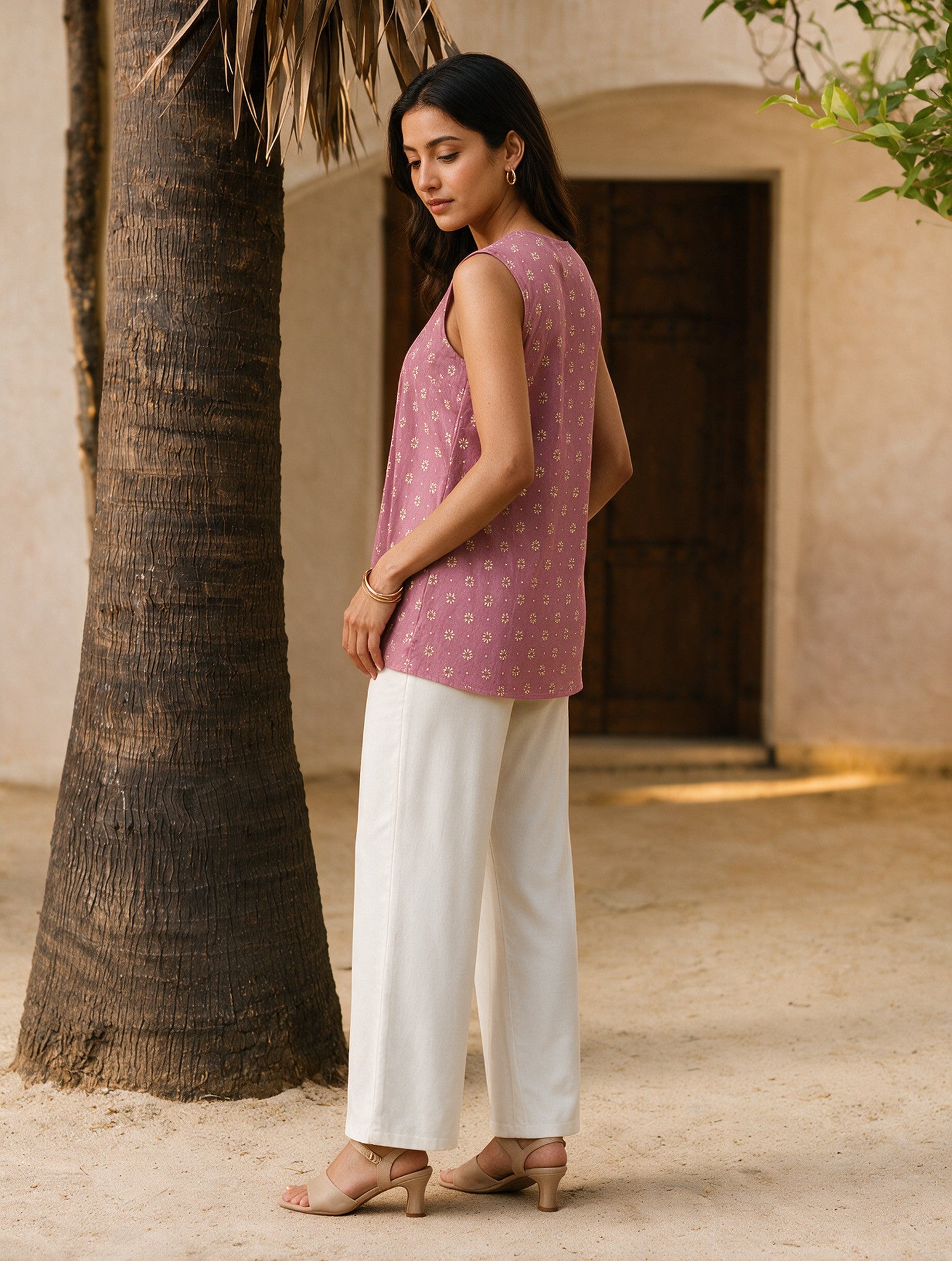 Rayon Printed A-Line Short Length Short Kurta