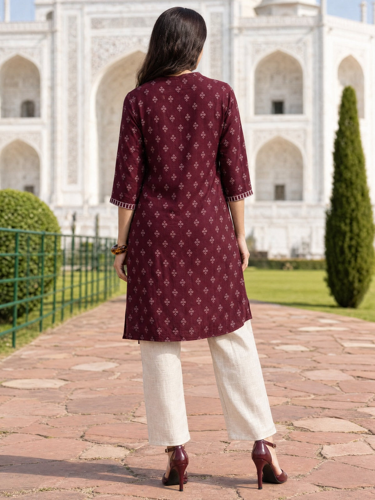 Rayon Embroidered Straight Calf Length Kurta