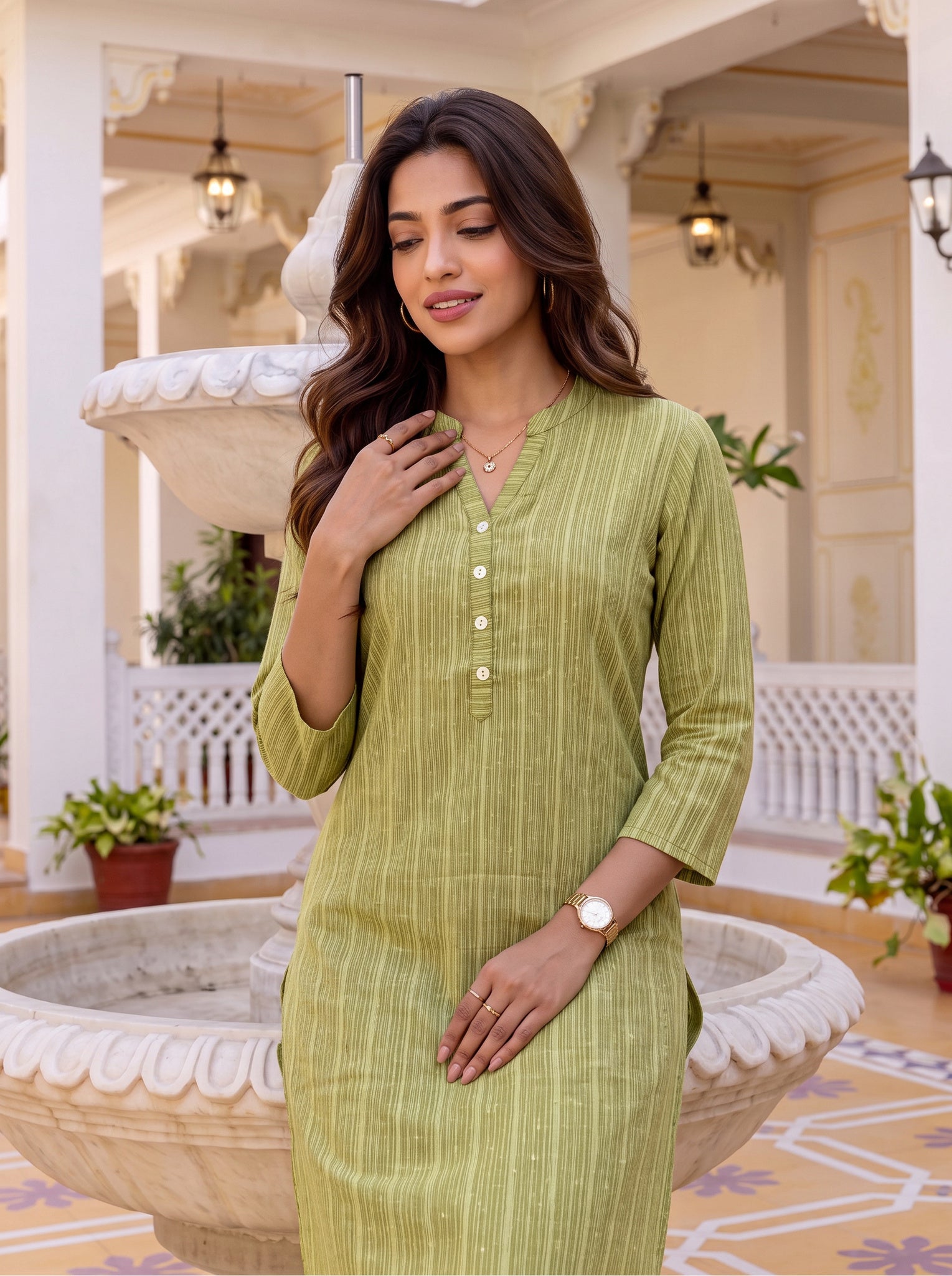 Viscose Printed Straight Knee Length Kurta