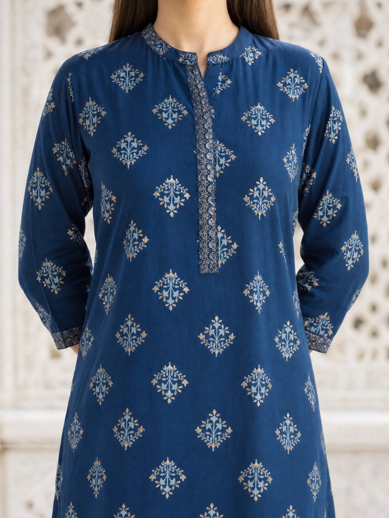 Rayon Printed Straight Knee Length Kurta