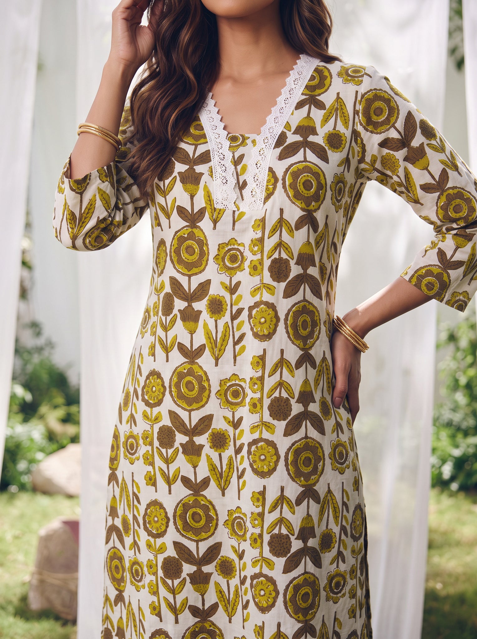 Cotton Printed Straight Co-Ord Set