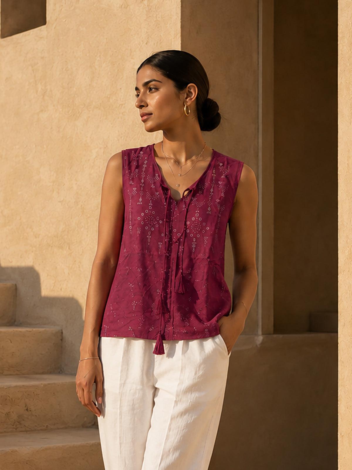 Rayon Printed A-Line Short Length Short Kurta