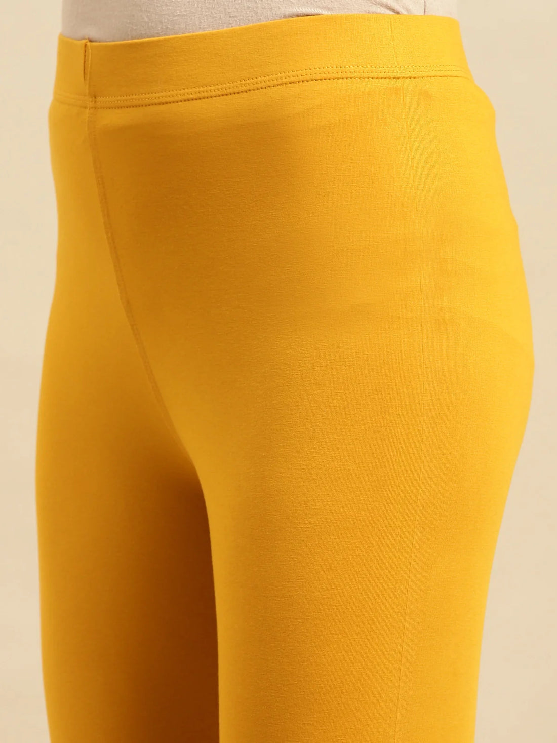 Buy Cotton Solid Ankle Length Legging-Mustard