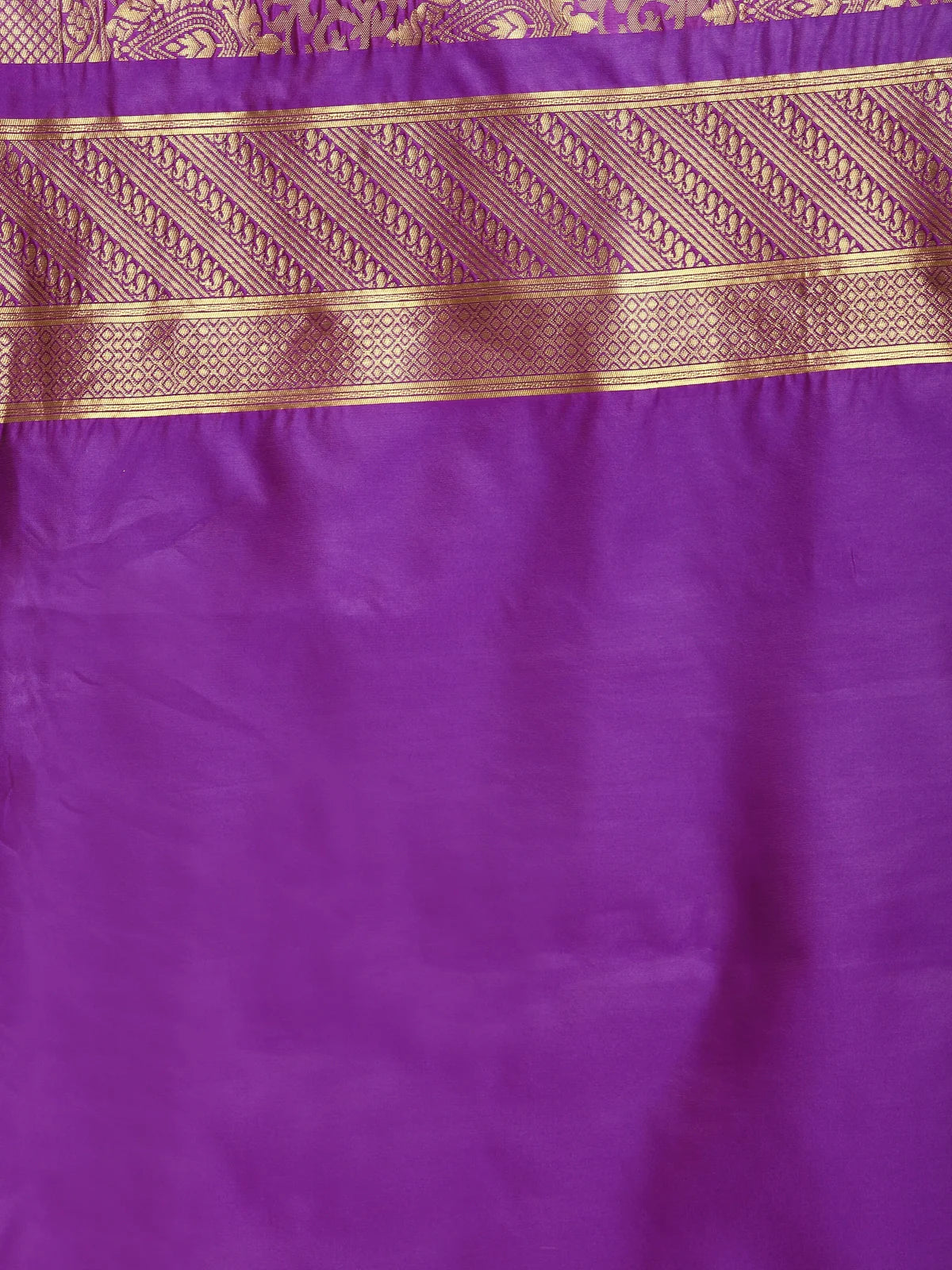 Buy Banarasi Silk Jacquard Saree With Blouse Piece-Purple