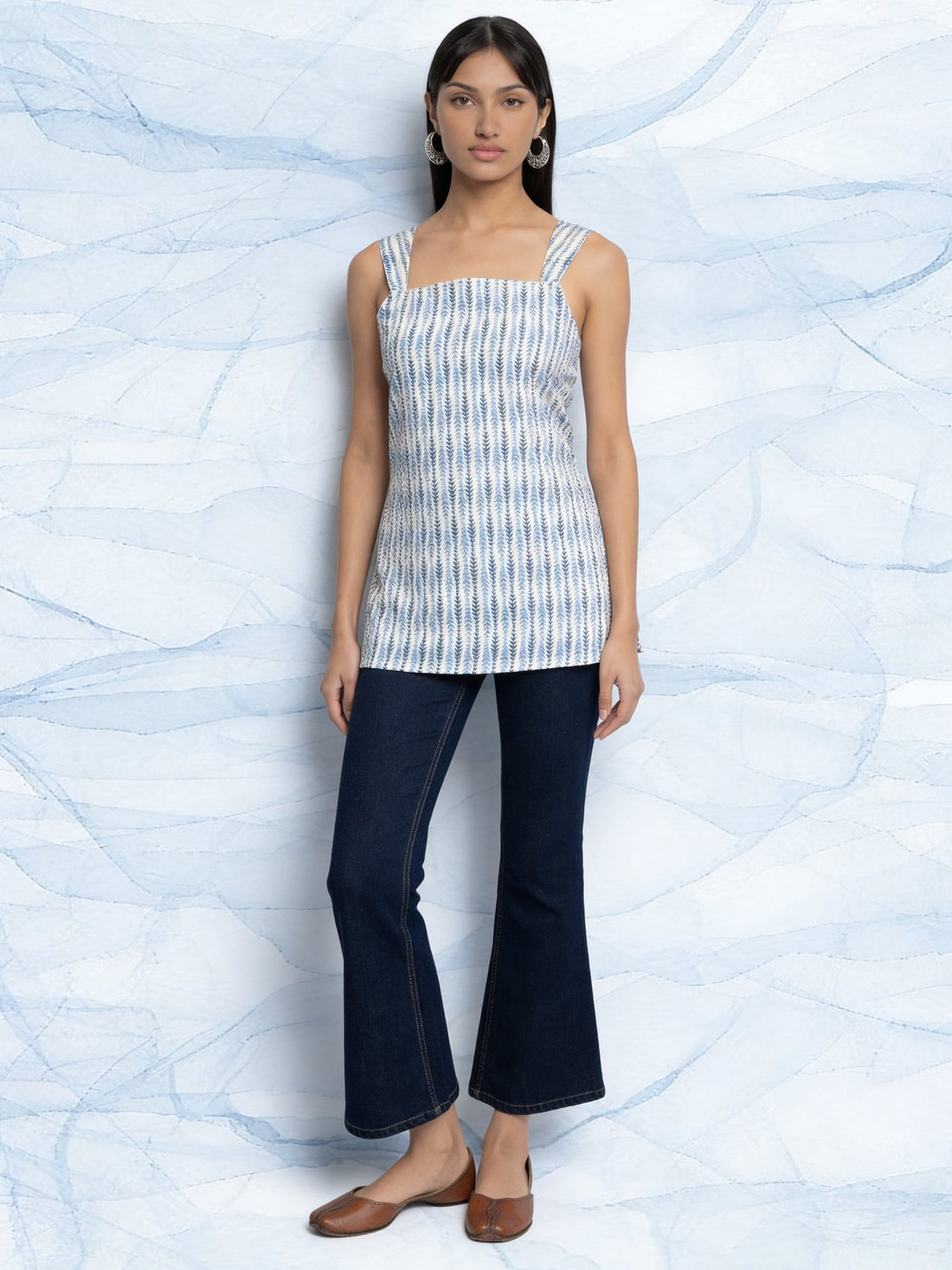 Buy Off-White Cotton Printed Straight Tunic-Off-White