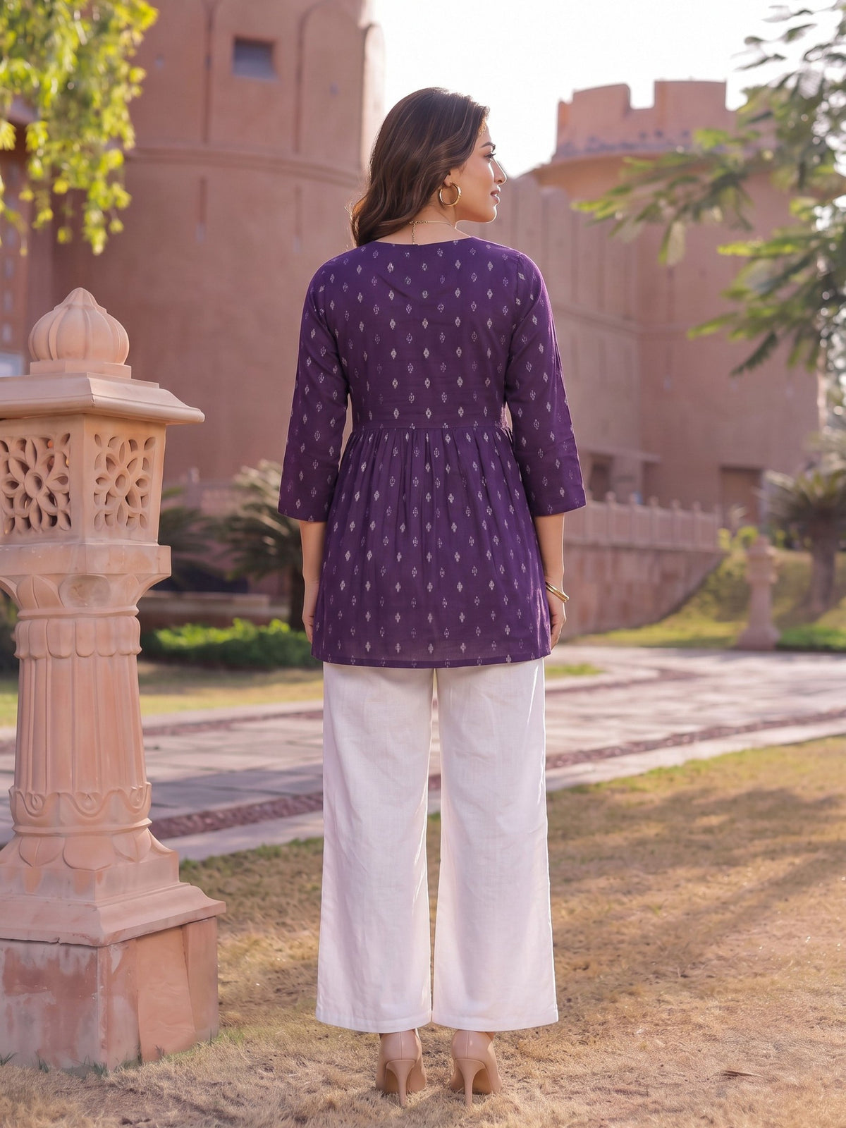 Rayon Embroidered A-Line Short Length Short Kurta
