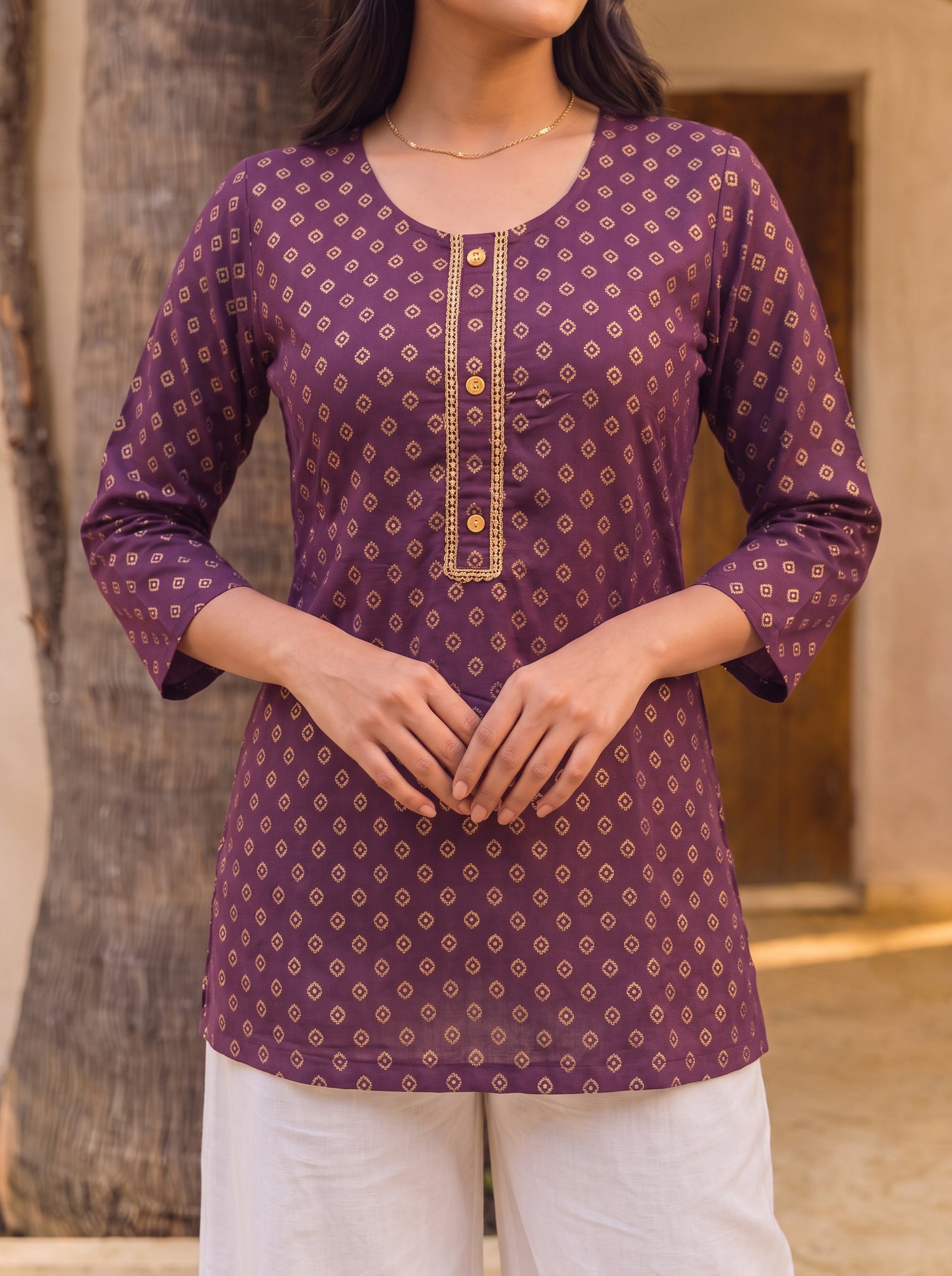 Rayon Printed Straight Short Length Short Kurta