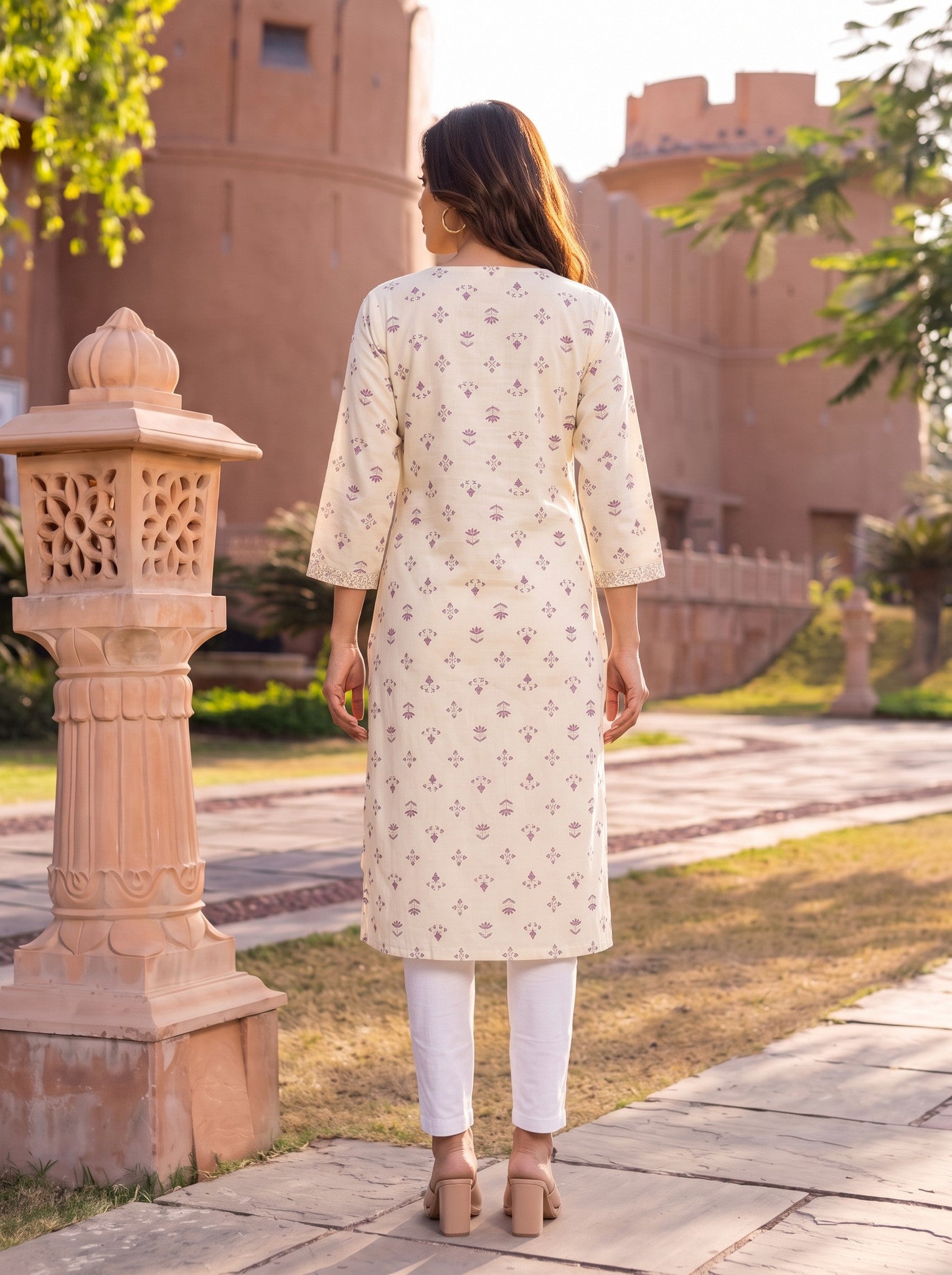 Rayon Embroidered Straight Calf Length Kurta