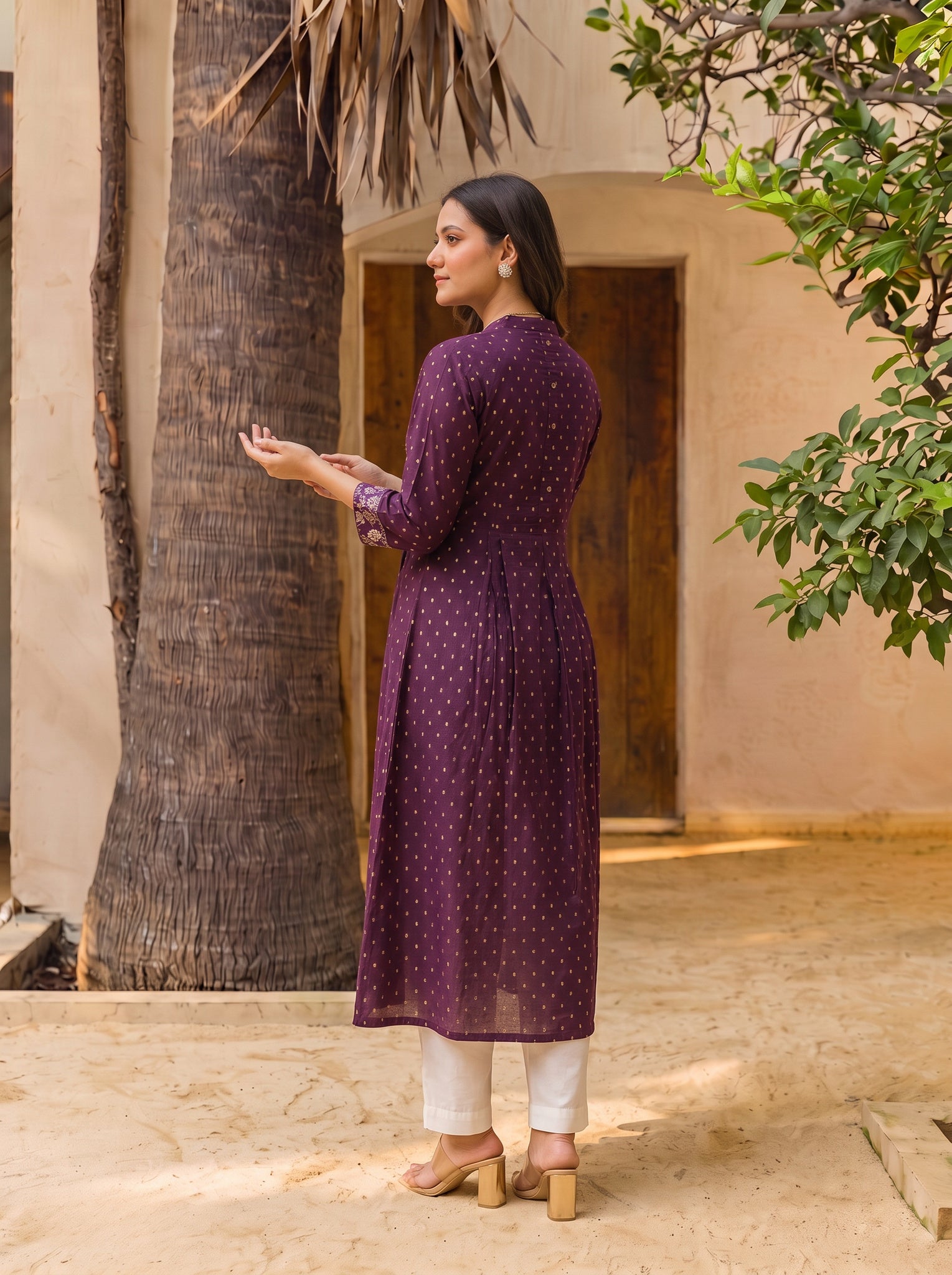 Viscose Embroidered Straight Calf Length Kurta