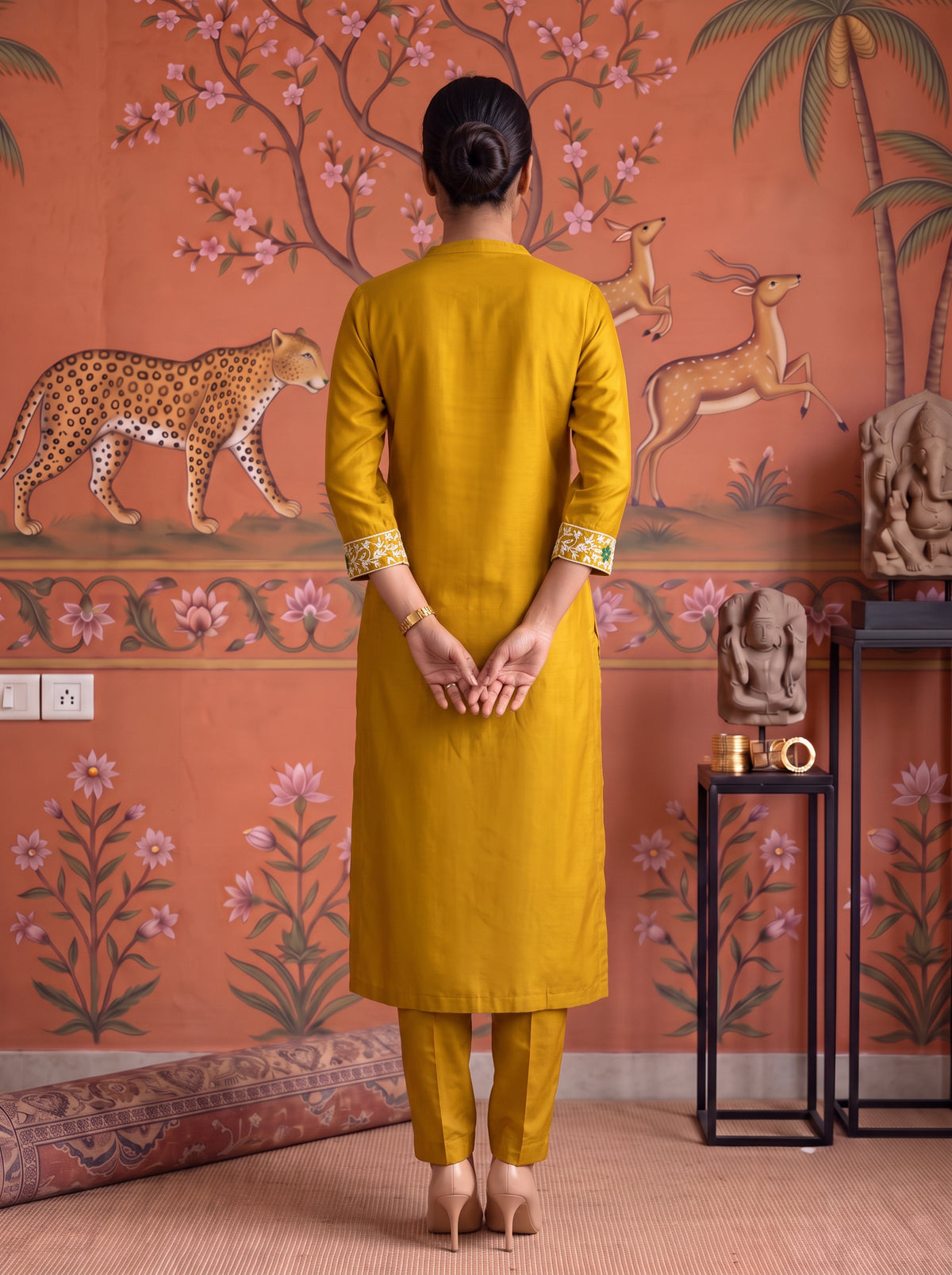 Viscose Embroidered Straight Calf Length Kurta With Pant and Dupatta