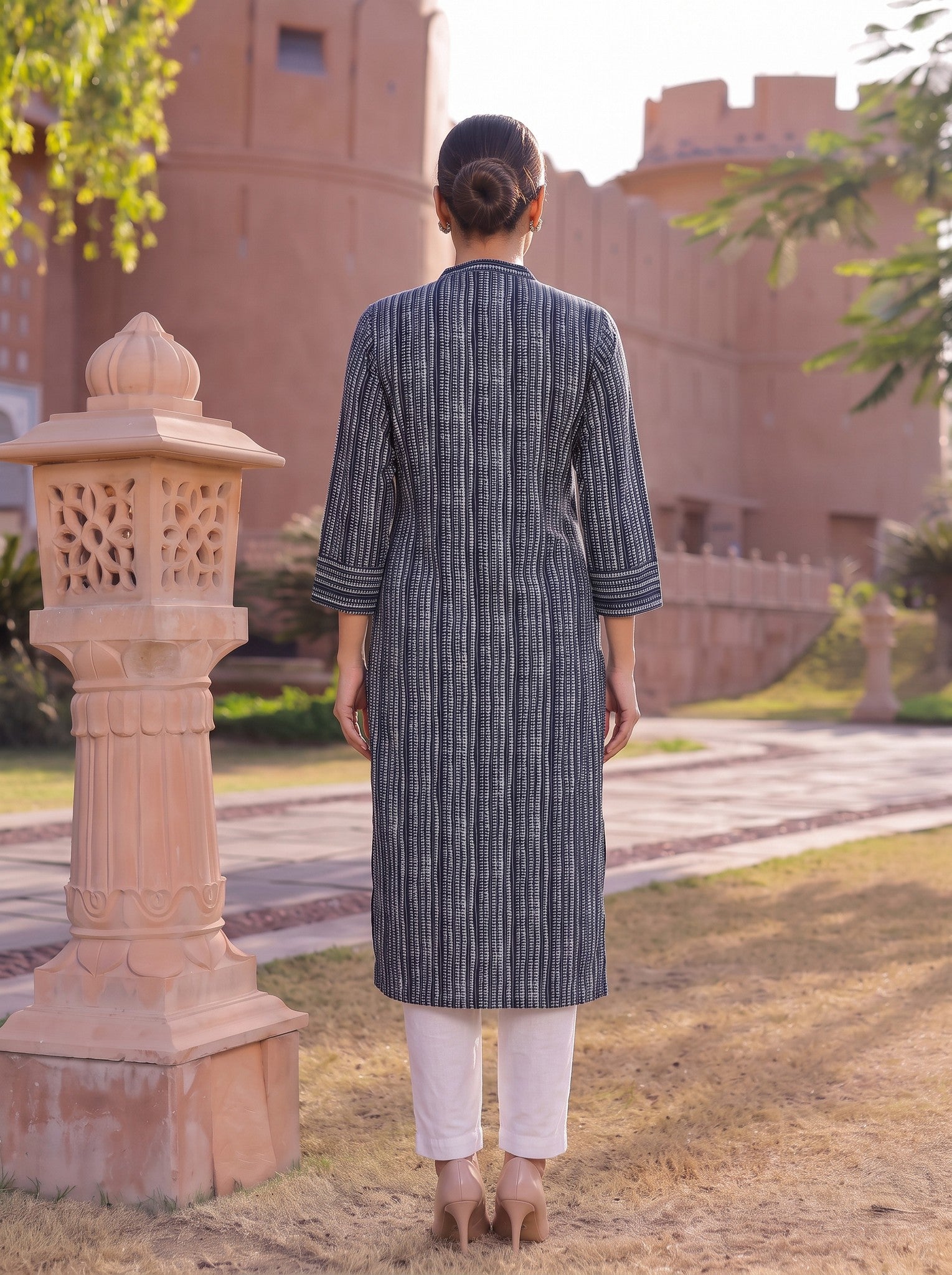 Viscose Printed Straight Calf Length Kurta
