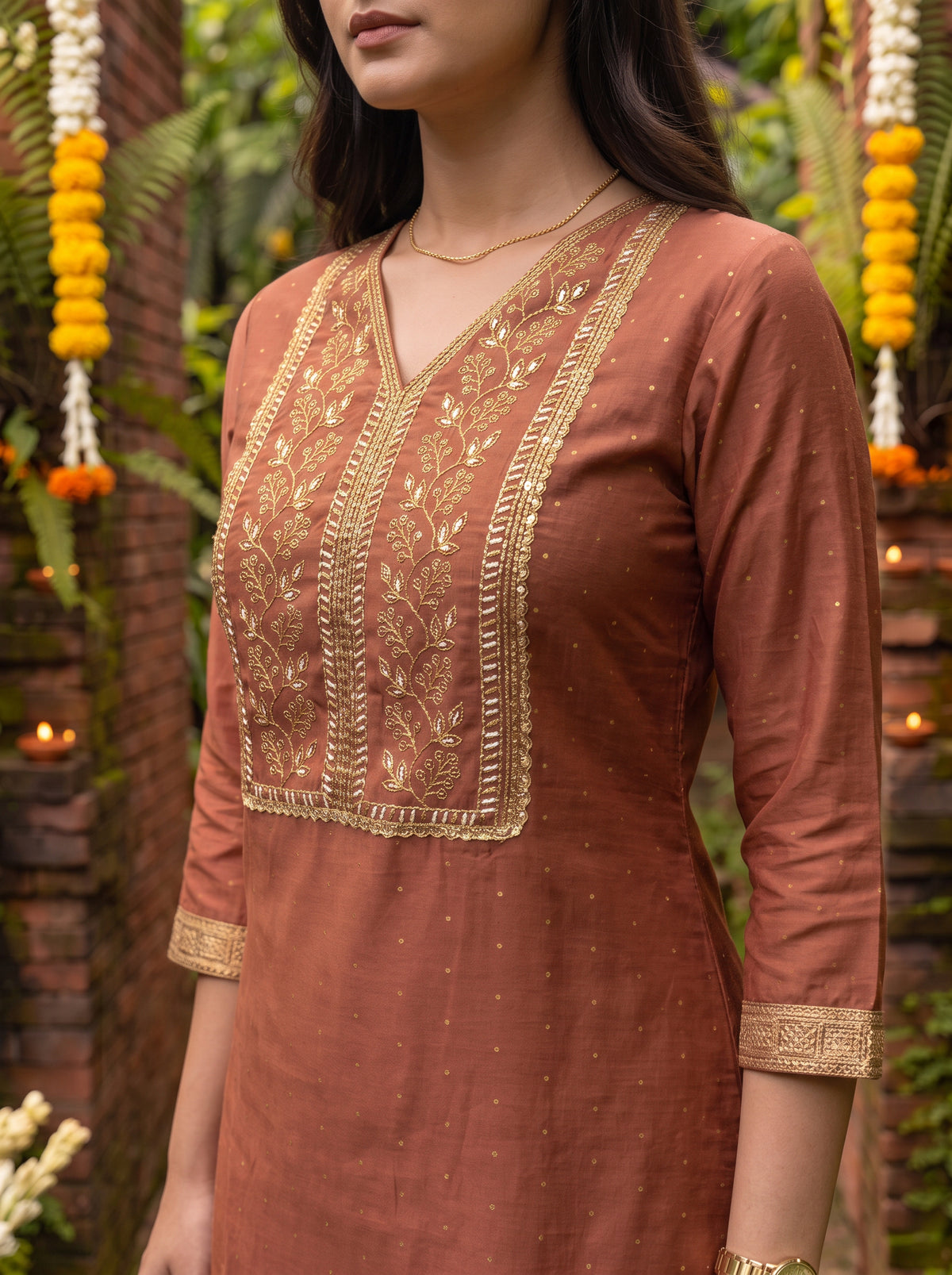 Buy Viscose Embroidered Straight Calf Length Kurta-Pink