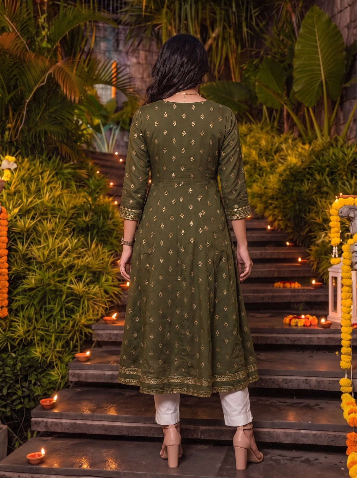 Rayon Embroidered Straight Calf Length Kurta