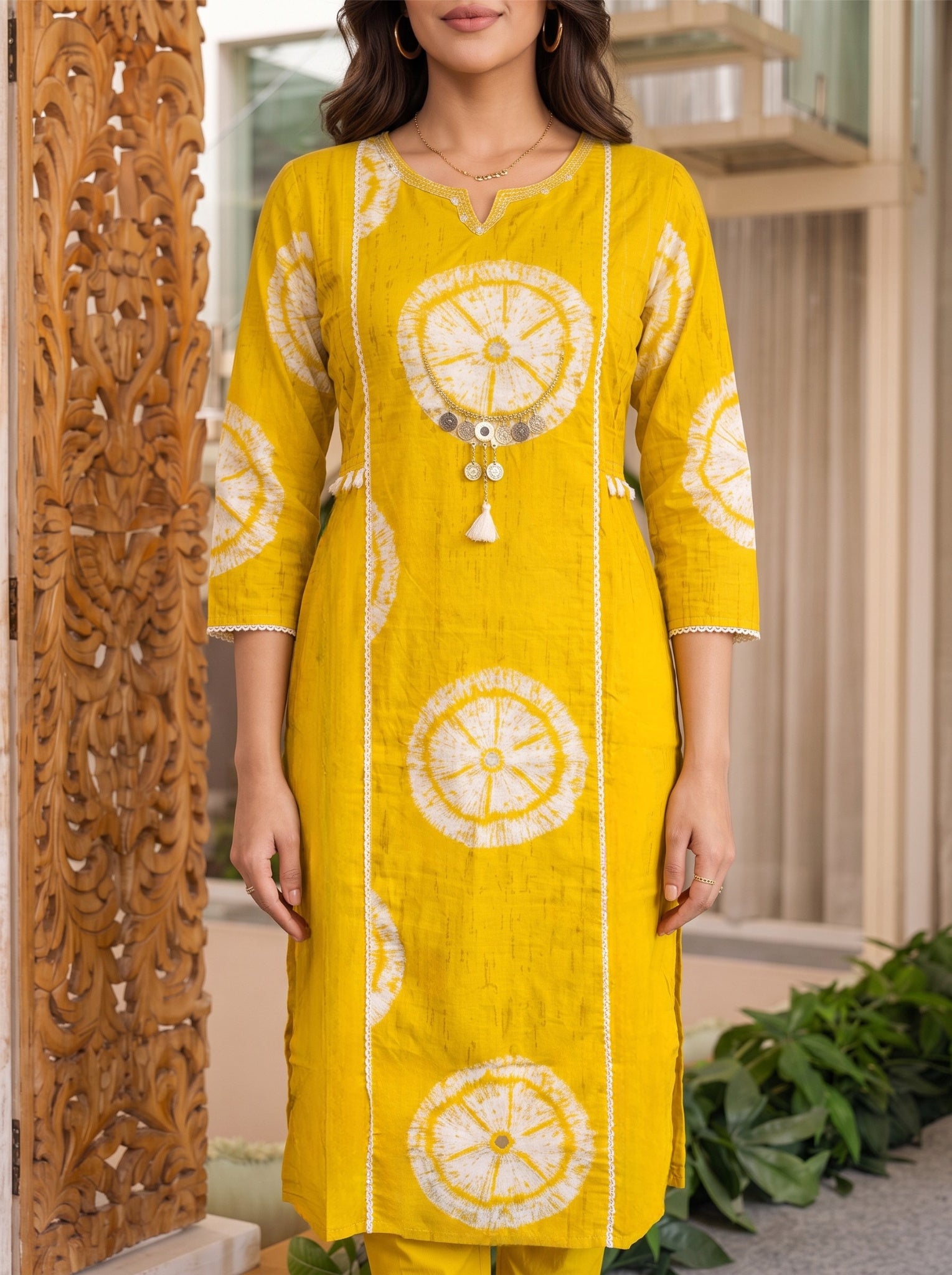 Cotton Embroidered Straight Calf Length Kurta With Pant and Dupatta