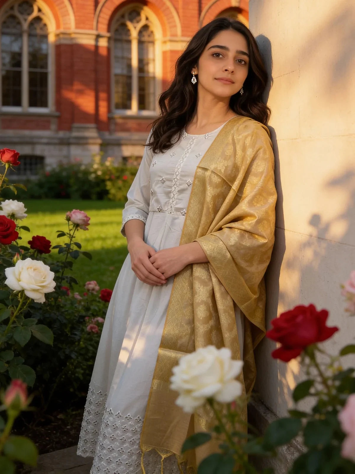 Buy Art Silk Self Design Dupatta-Gold