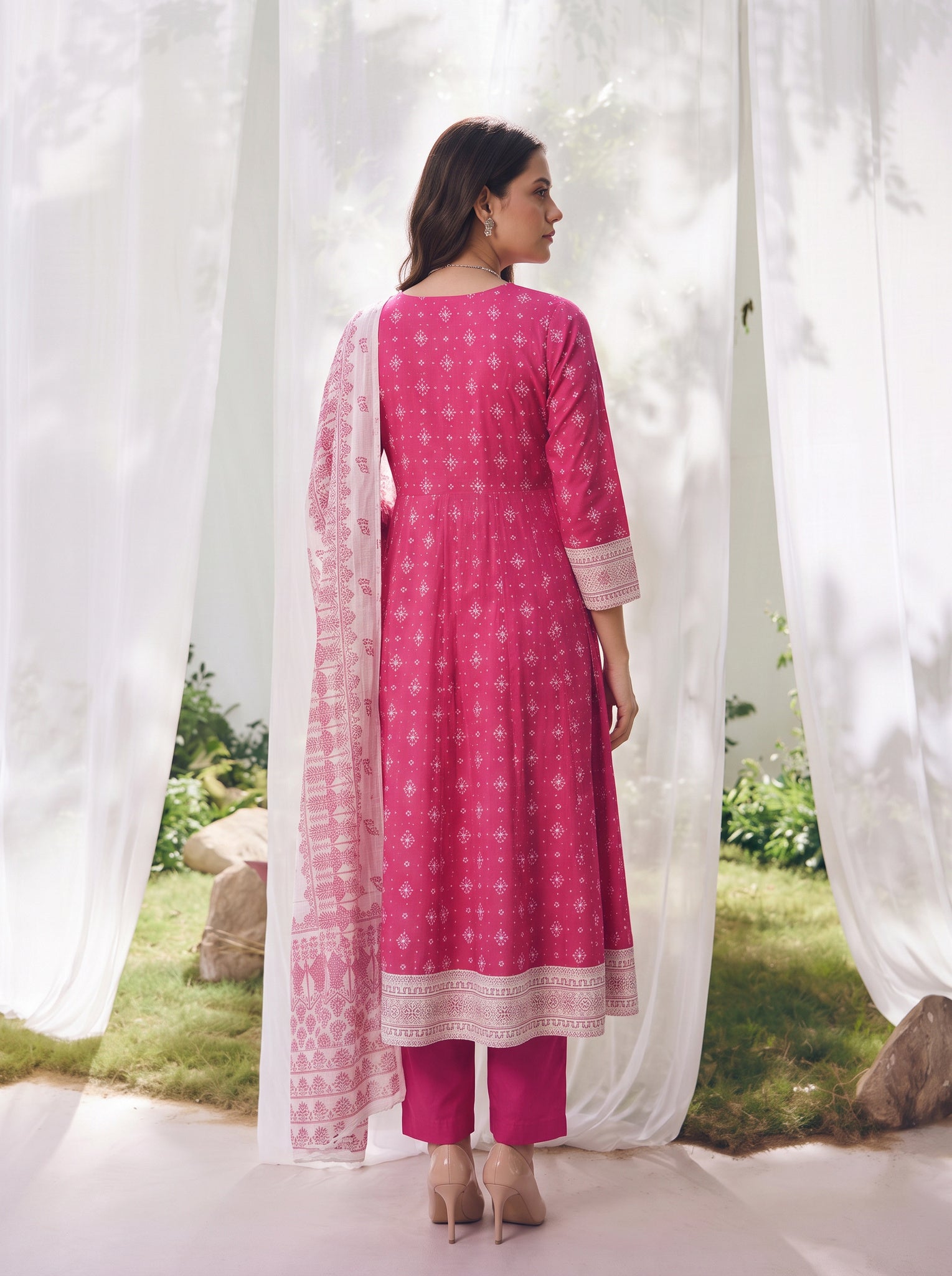 Viscose Embroidered Straight Calf Length Kurta With Pant and Dupatta