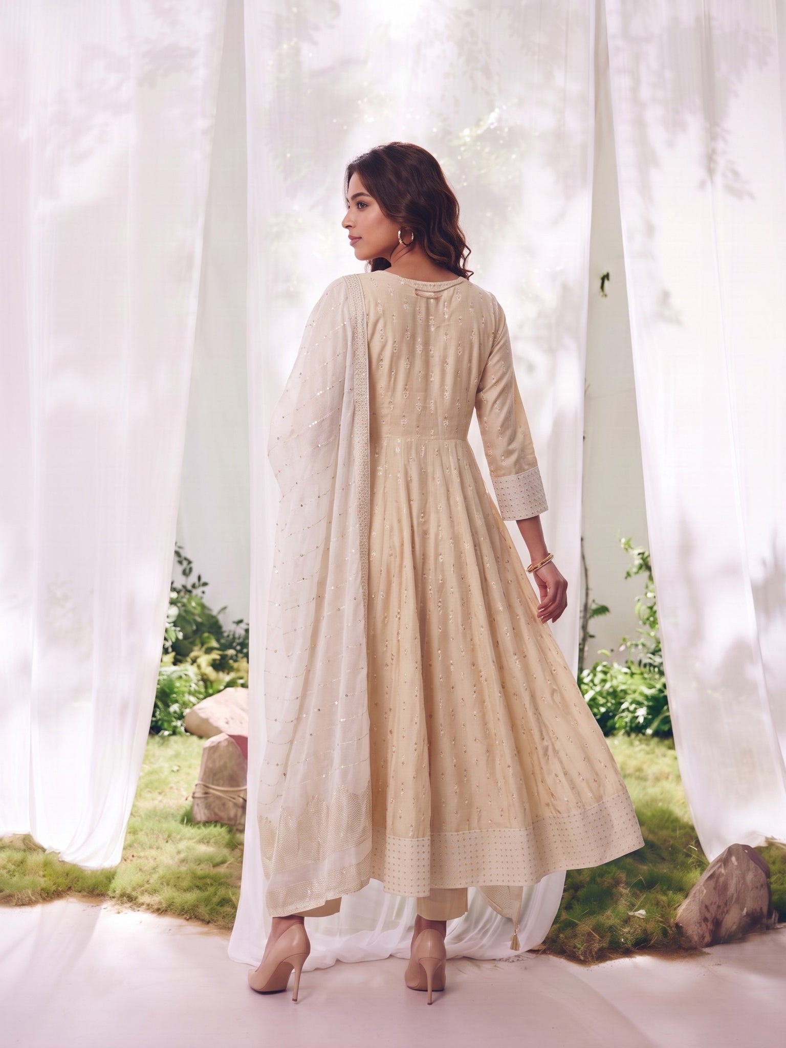 Viscose Embroidered Straight Calf Length Kurta With Pant and Dupatta