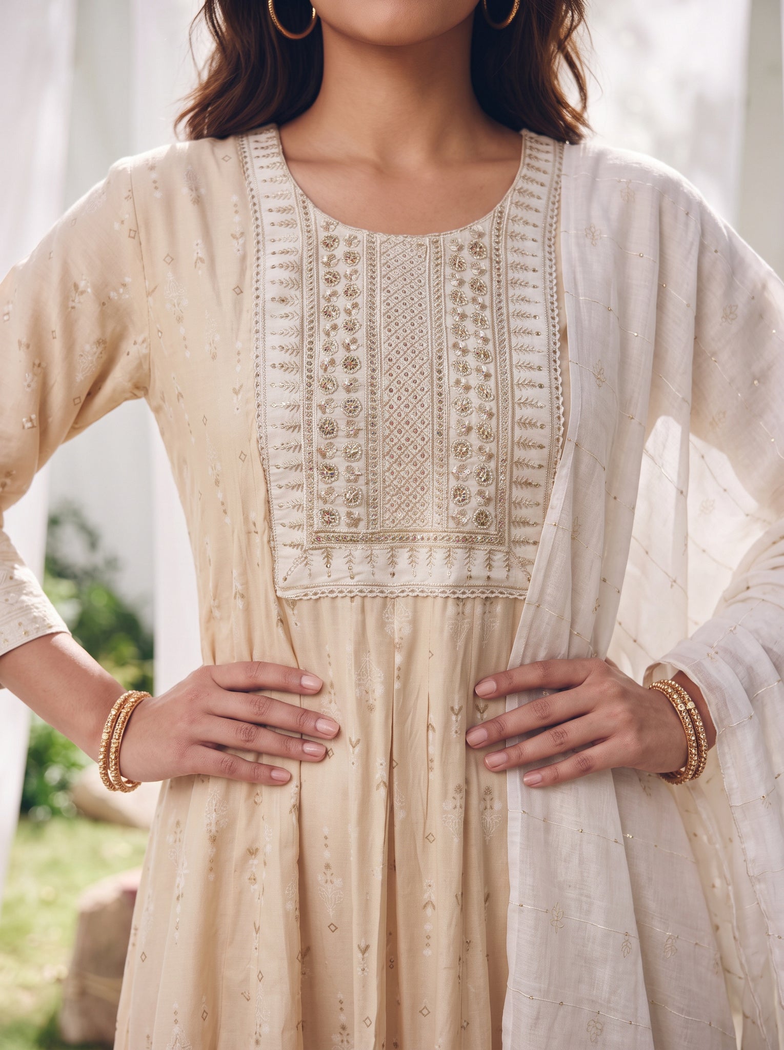 Viscose Embroidered Straight Calf Length Kurta With Pant and Dupatta