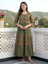 kurta maxi dress Cotton Printed Flared Calf Length Dress –Rangita