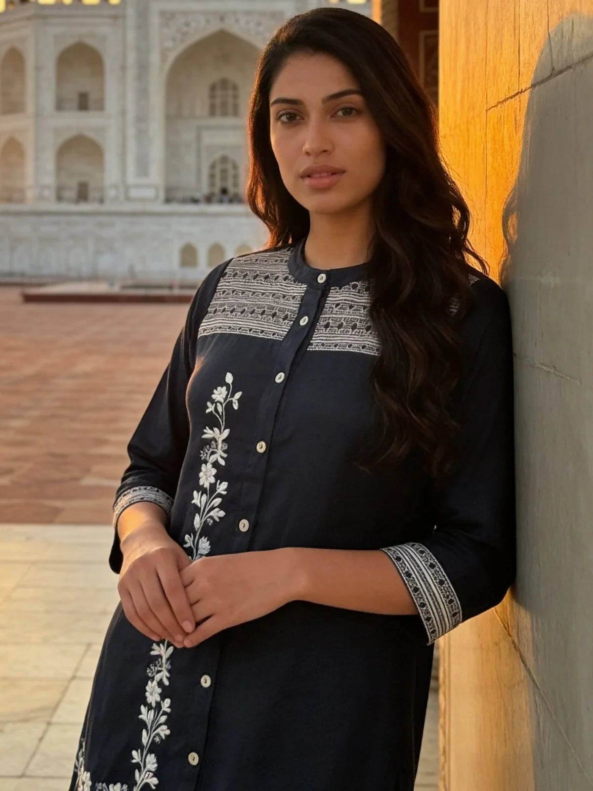 Buy Rayon Embroidered A-Line Short Length Short Kurta-Teal