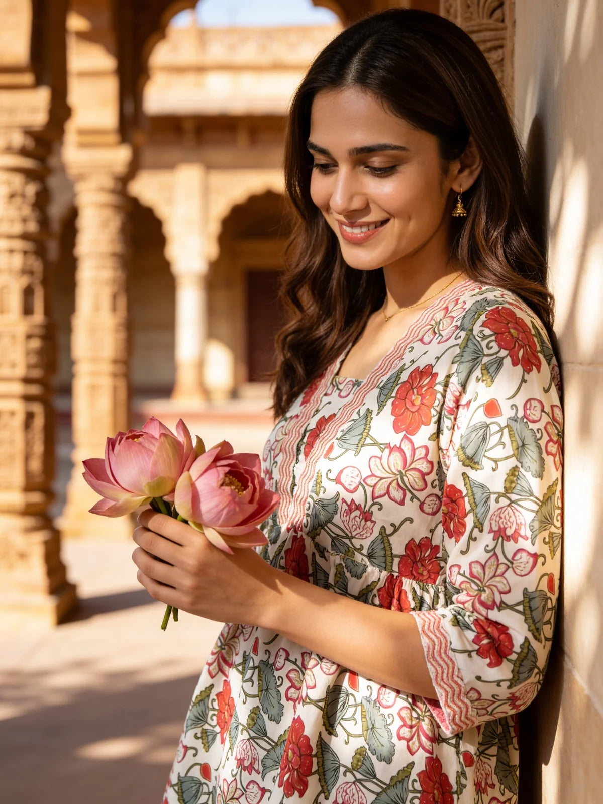 Buy Rayon Embroidered A-line Short Length Short Kurta-Off White