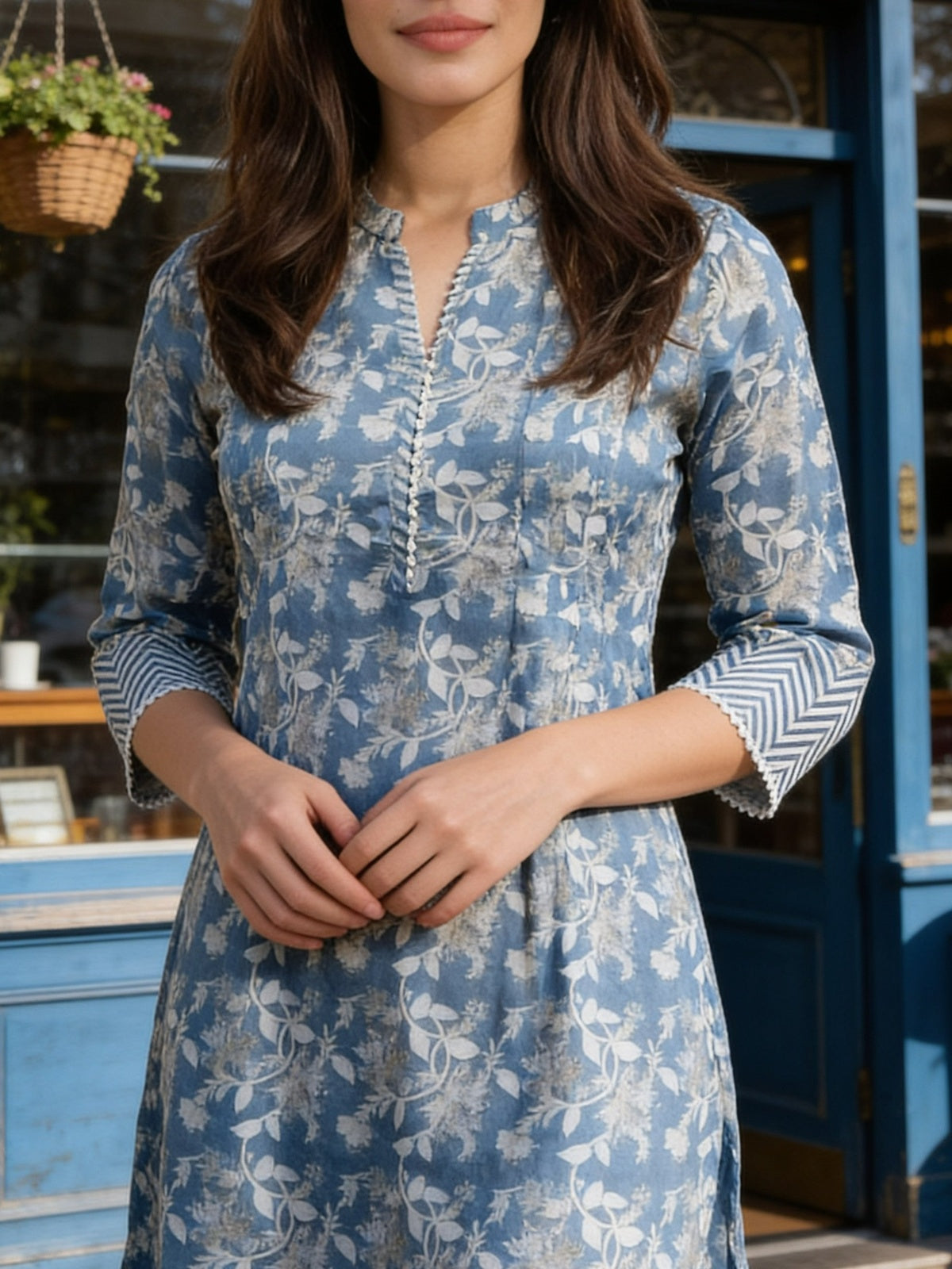 Cotton Printed A-Line Short Length Short Kurta