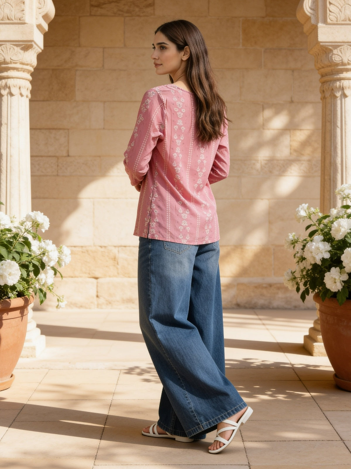 Rayon Printed Straight Short Length Short Kurta