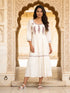 embroidered rayon dress Kalparun Soft Ivory Embroidered Rayon Short Dress