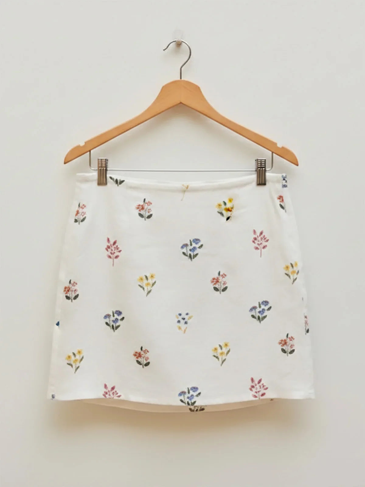 Buy Cotton Flex Printed Mid Waist Skort-White