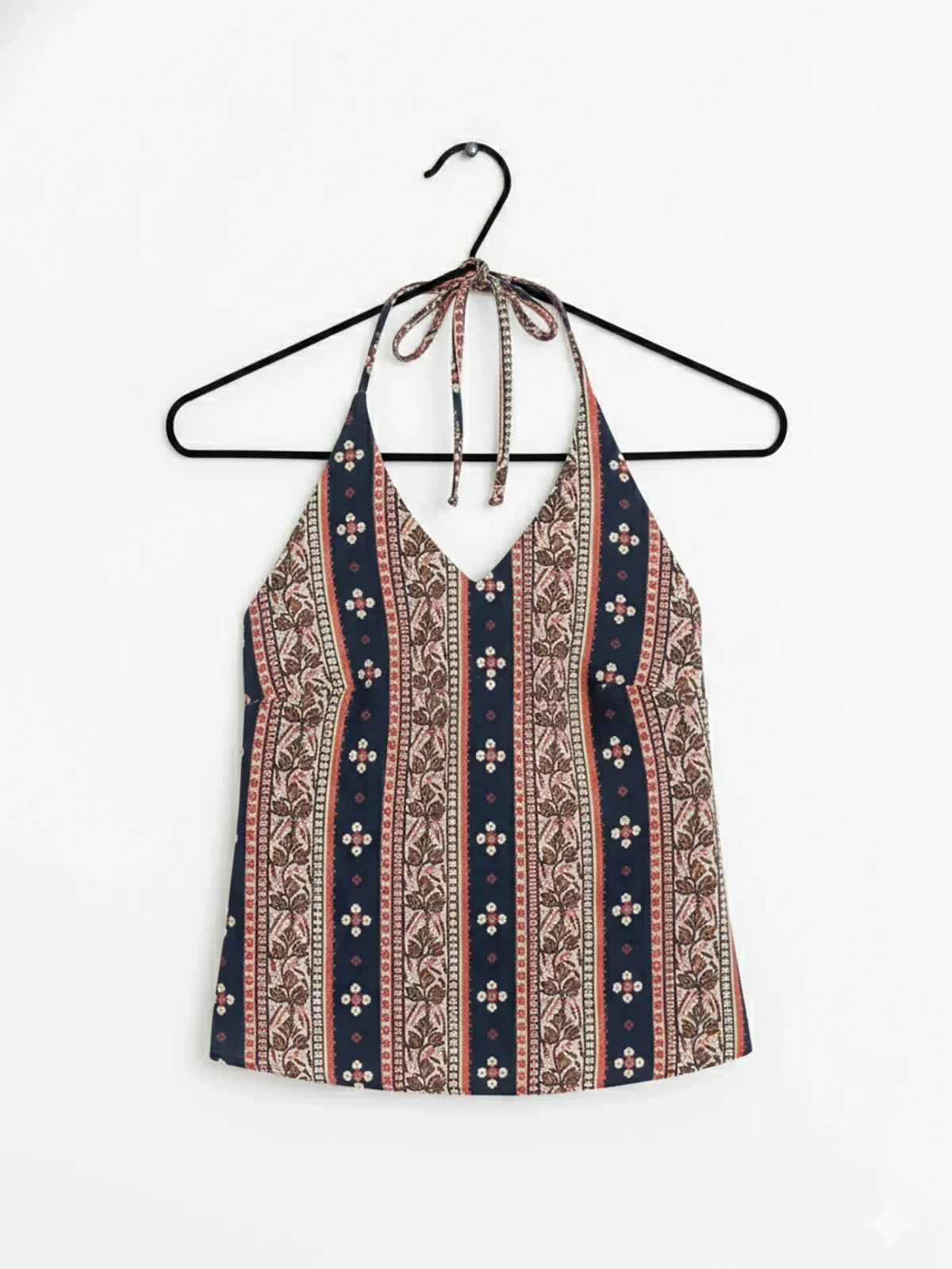 Buy Cotton Cambric Printed Straight Top-Navy Blue