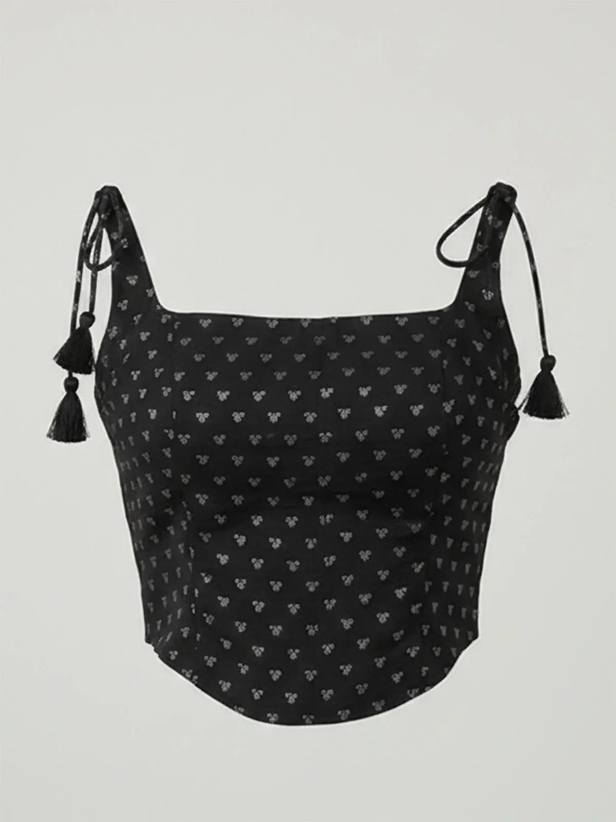 Buy Jacquard Woven Corset Top-Black