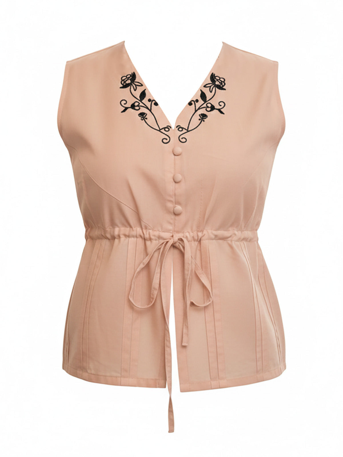 Buy Poly Viscose Solid Peplum Top-Cream