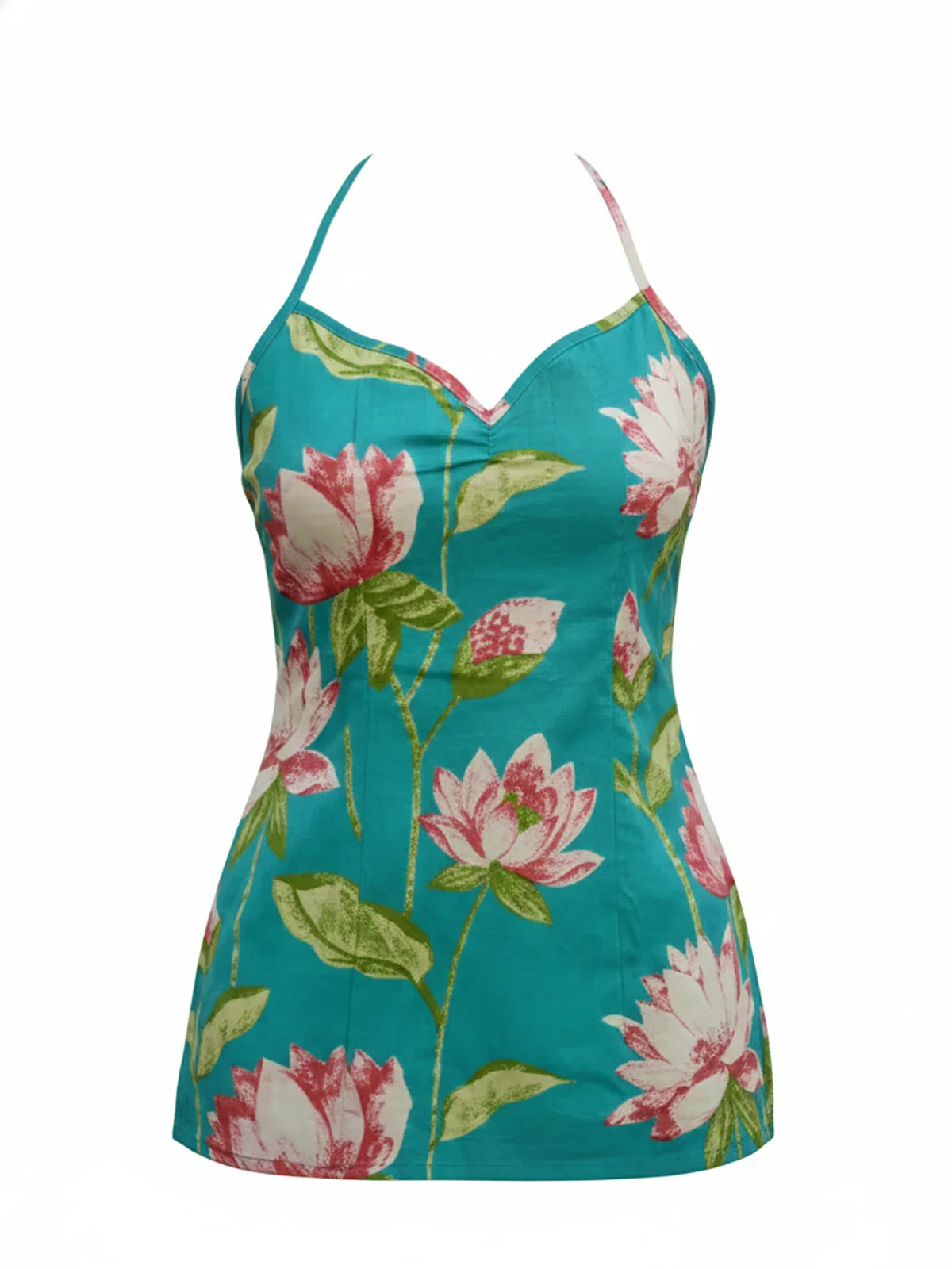 Buy Cotton Cambric Printed Straight Tunic-Blue