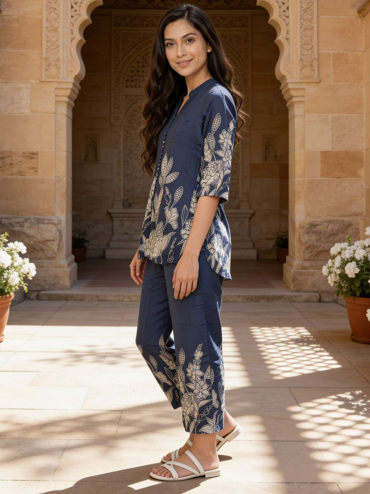 Rayon Printed Straight Co-Ord Set